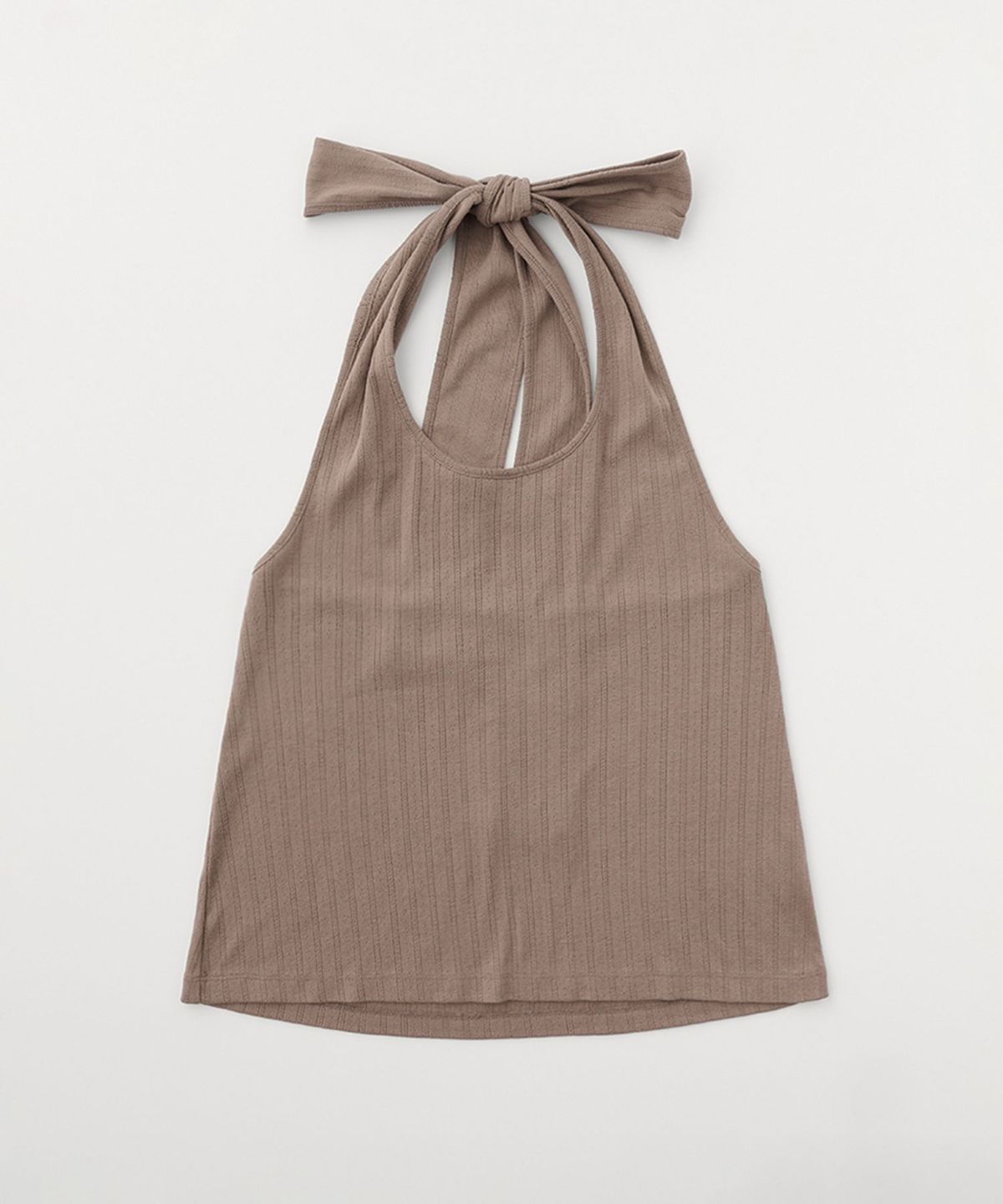 셀리테일즈(CELITAILS) HALTER NECK SCARF TOP_COCOA
