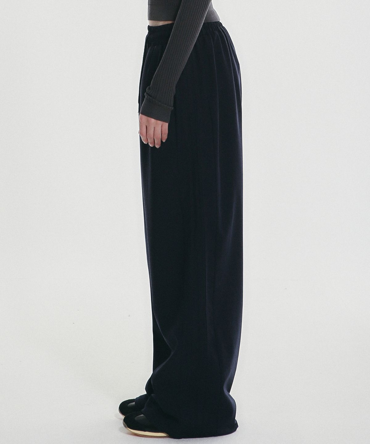닉앤니콜(NICK&NICOLE) SIDE LINE STRING SLACKS_NAVY
