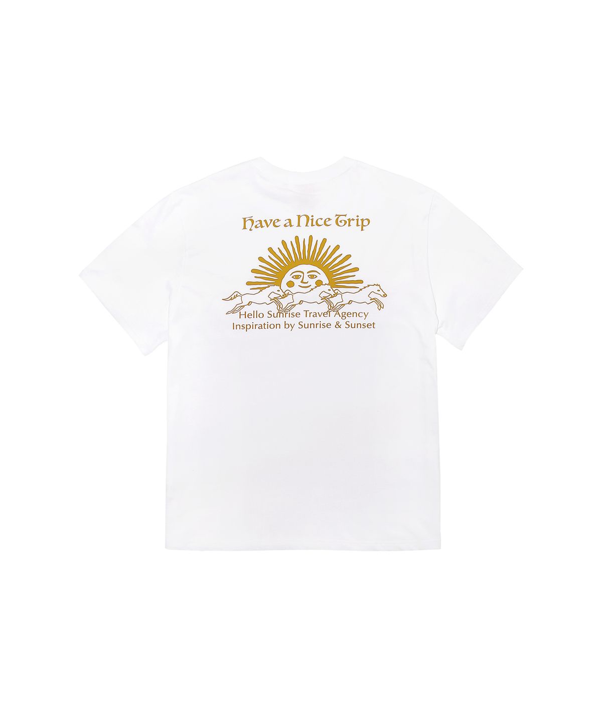 헬로 선라이즈(HELLO SUNRISE) HS Travelling Horse Tee _White