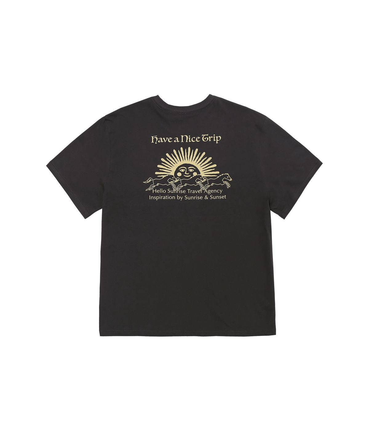 헬로 선라이즈(HELLO SUNRISE) HS Travelling Horse Tee_Charcoal
