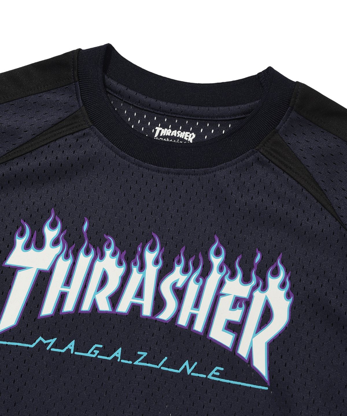트레셔키즈(THRASHERKIDS) 키즈 유니폼 오버핏 반팔 티셔츠 네이비