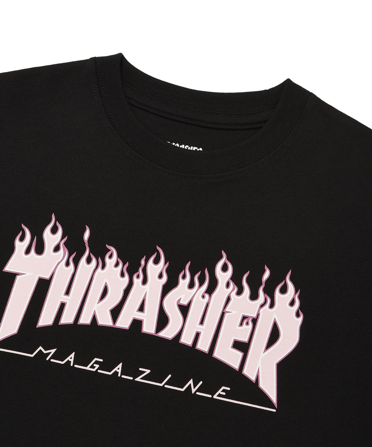 트레셔키즈(THRASHERKIDS) 키즈 플레임 반팔티셔츠 블랙
