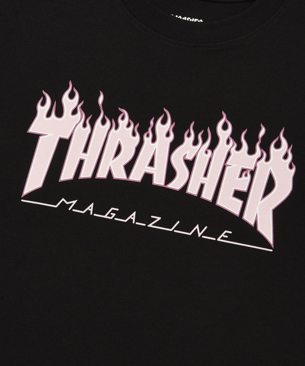 트레셔키즈(THRASHERKIDS) 키즈 플레임 반팔티셔츠 블랙