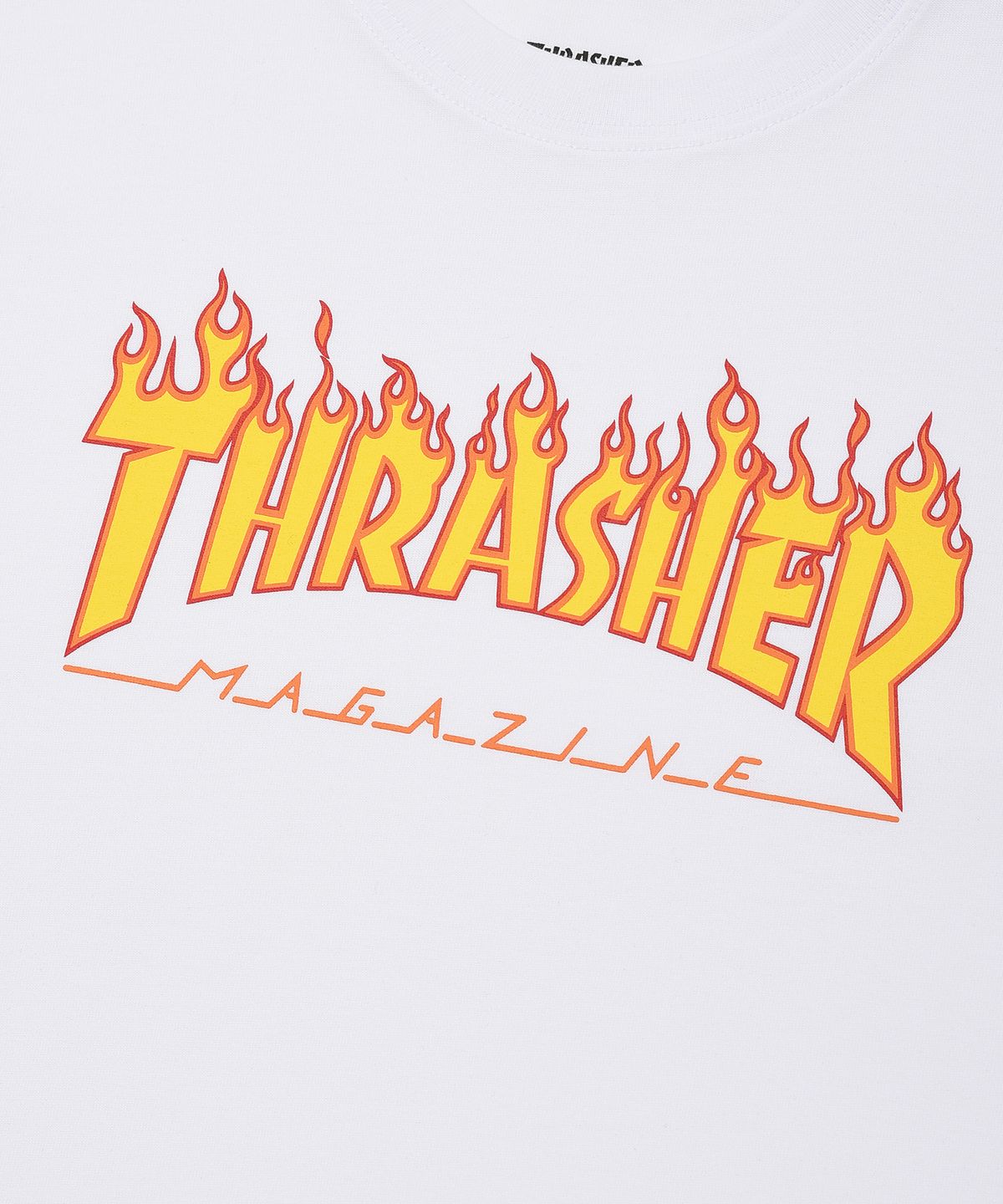 트레셔키즈(THRASHERKIDS) 키즈 플레임 반팔티셔츠 화이트