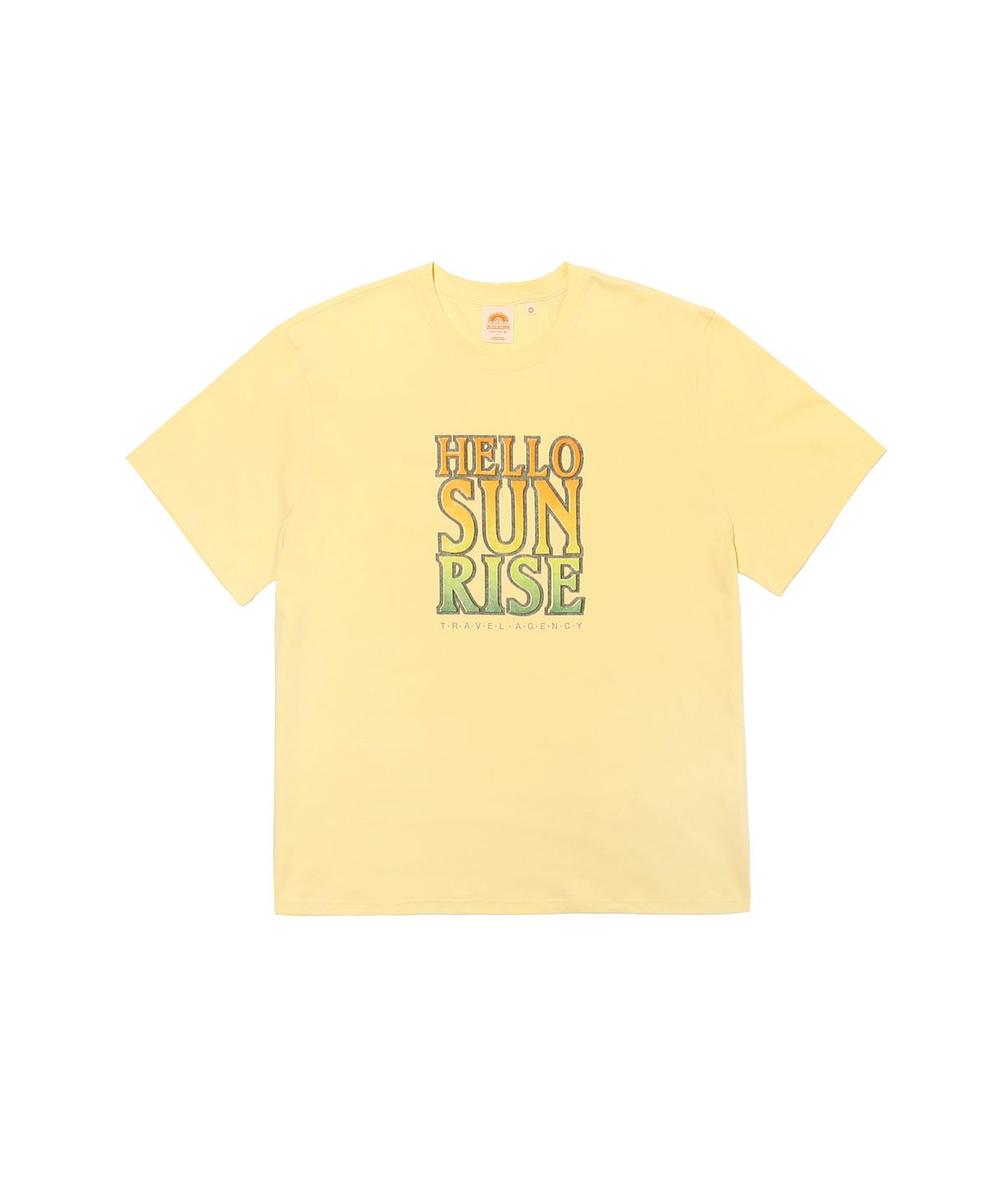 헬로 선라이즈(HELLO SUNRISE) Hello Sunrise Gradient Typo Tee_Light Yellow