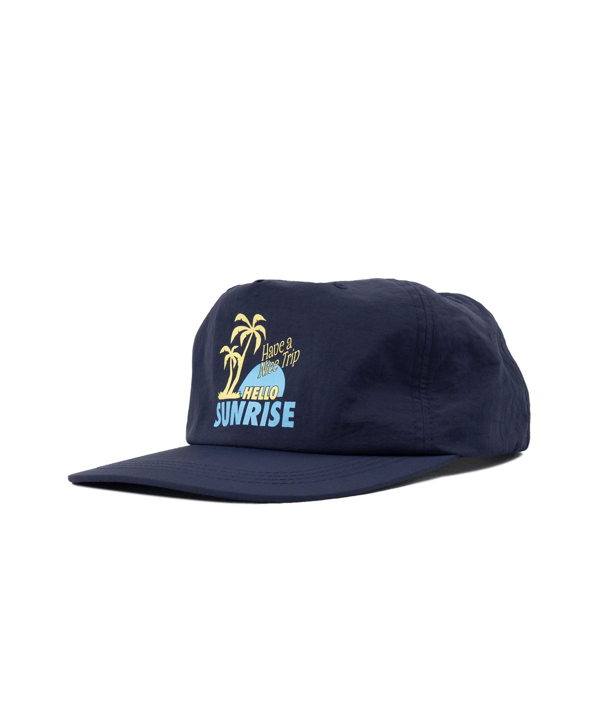 헬로 선라이즈(HELLO SUNRISE) 90s Palm Tree Relaxed Fit 5Panel Cap_Navy