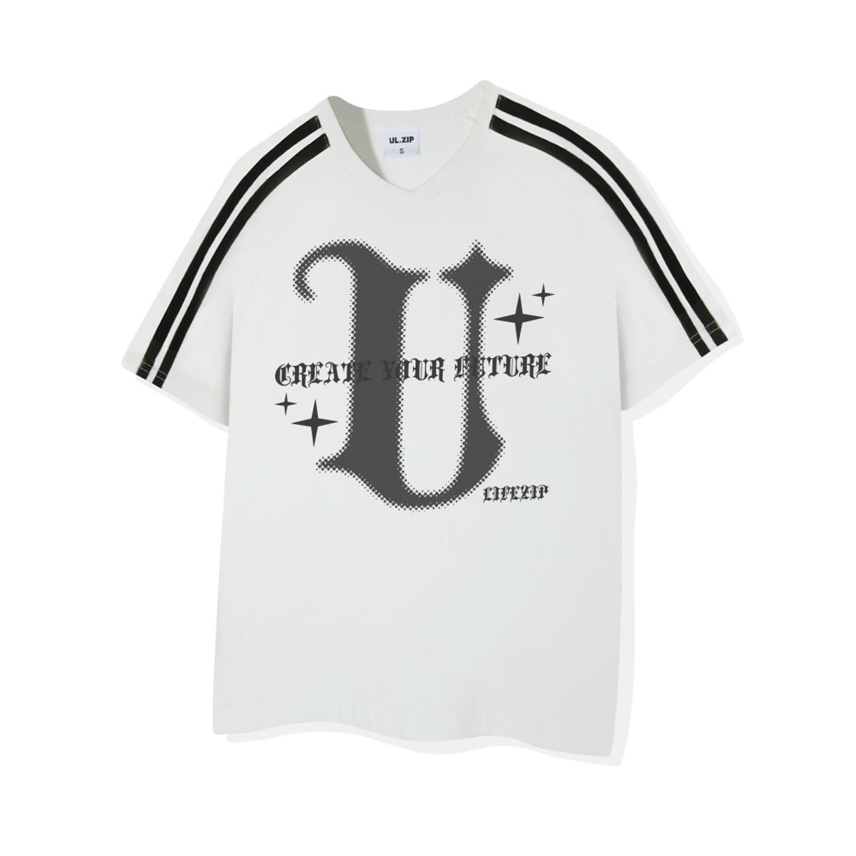 유라이프지(ULIFEZIP) 유하프톤 우먼 트랙 브이넥 반팔티 5 Color [ULZV_5602]