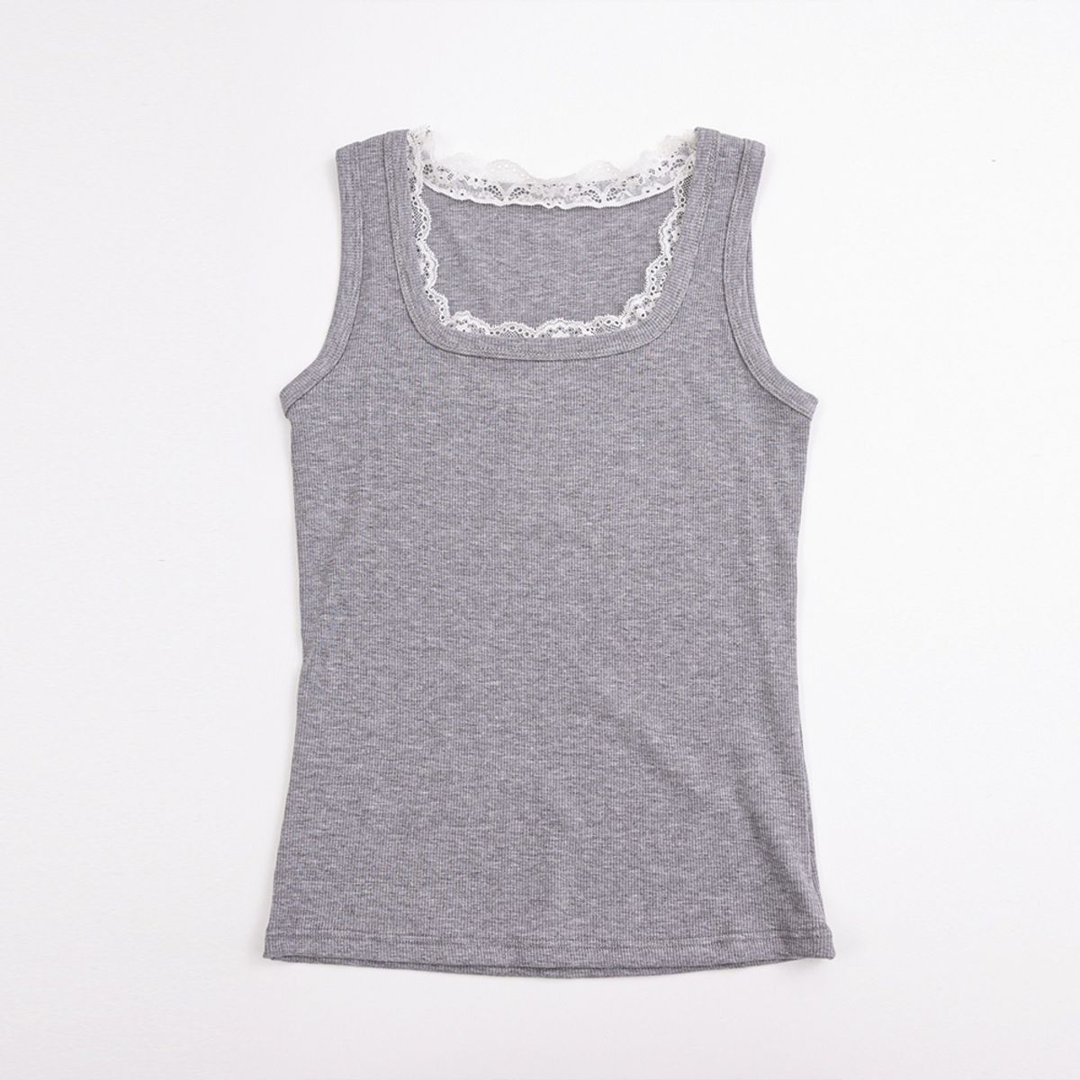 던드롭(DUNDROP) DD_Square neck lace tank top_3color