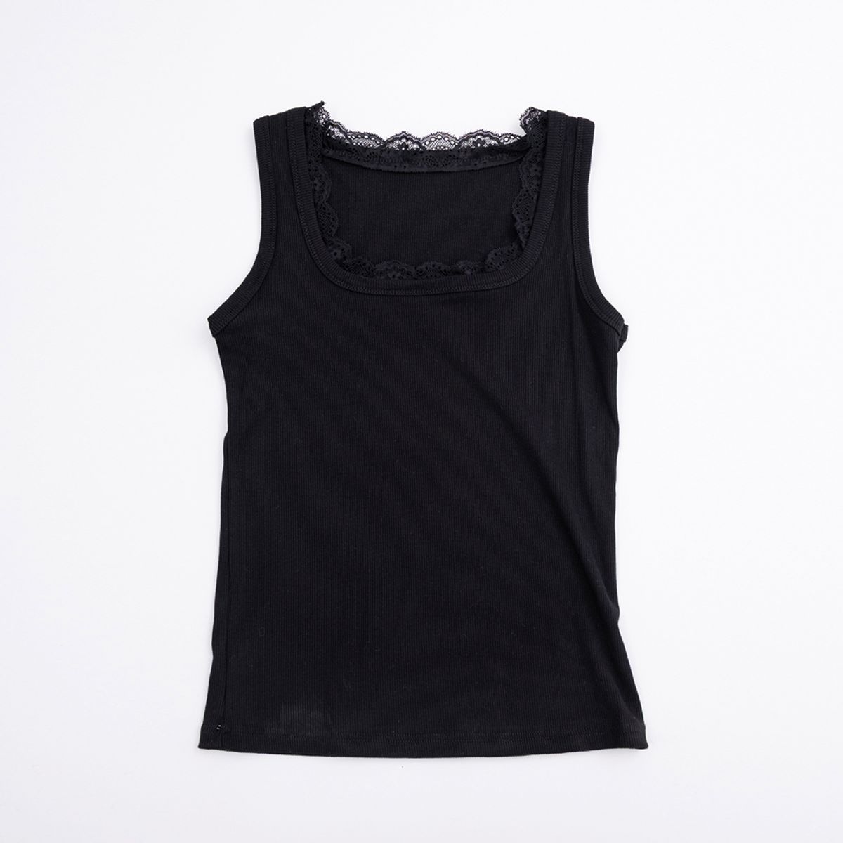 던드롭(DUNDROP) DD_Square neck lace tank top_3color