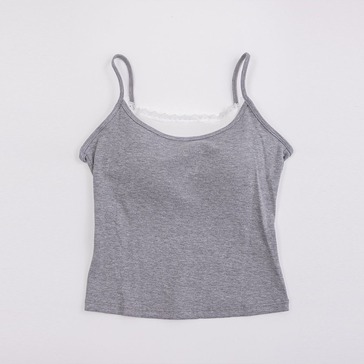 던드롭(DUNDROP) DD_Two fake pieces lace tank top_3color