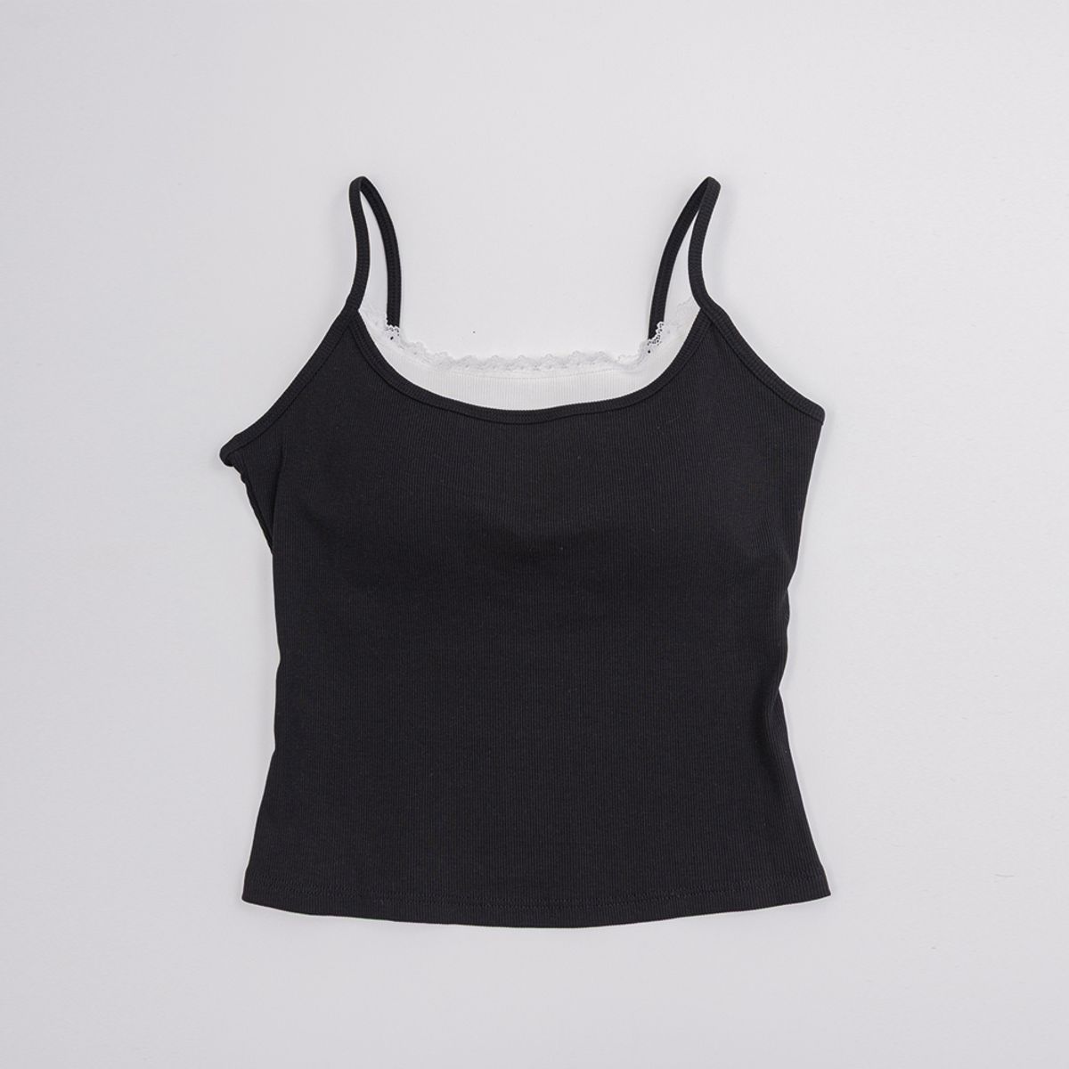 던드롭(DUNDROP) DD_Two fake pieces lace tank top_3color