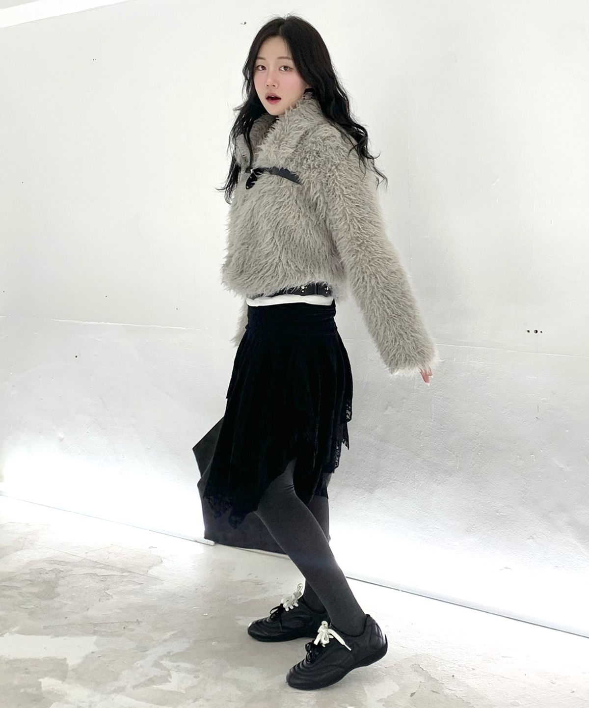 코어오브알케미(COREOFALCHEMY) [COA line]스티치스니커즈 아떼르 블랙