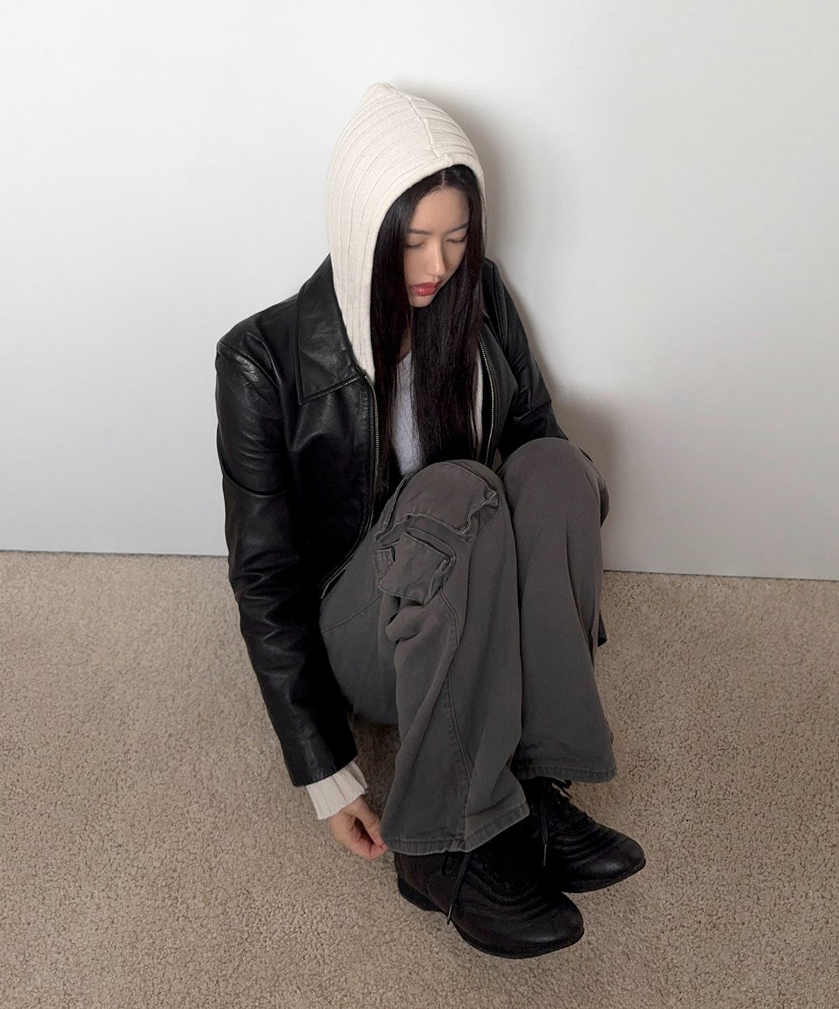 코어오브알케미(COREOFALCHEMY) [COA line]스티치스니커즈 아떼르 블랙