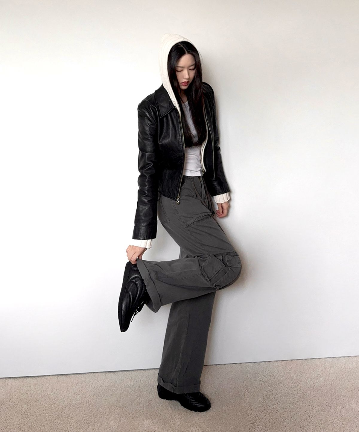 코어오브알케미(COREOFALCHEMY) [COA line]스티치스니커즈 아떼르 블랙