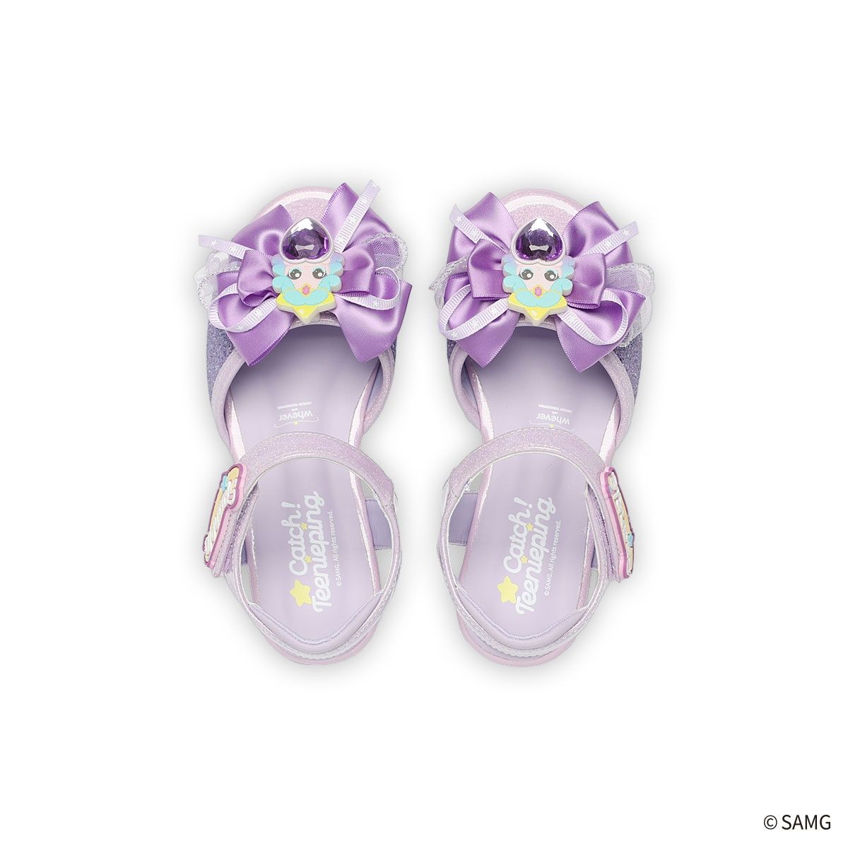 슈마커 키즈(SHOEMARKERKIDS) 웨버 캐치 티니핑 초롱핑 LED 플랫 샌들 (0097154) WV25307 PL