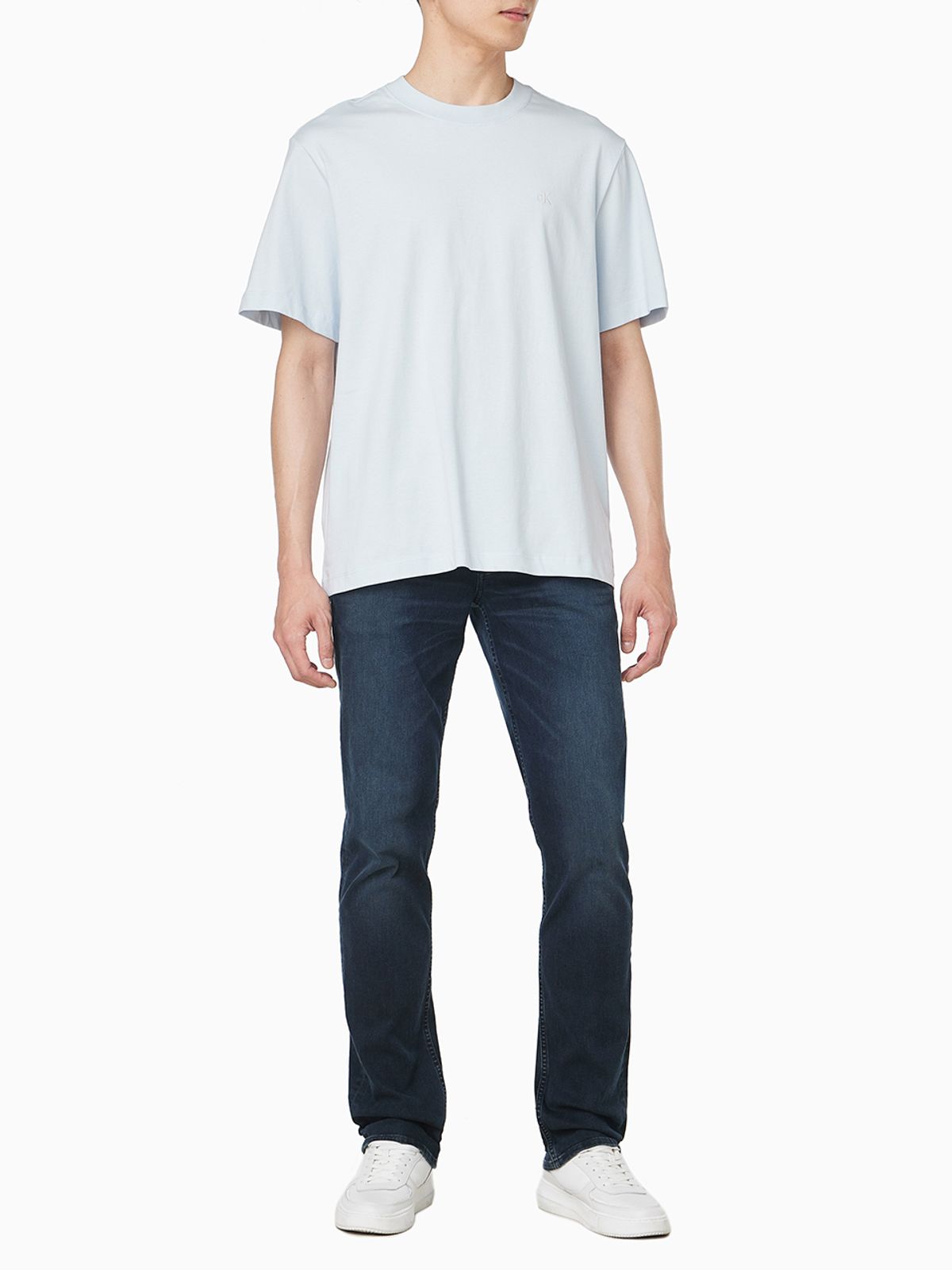 캘빈클라인 진(CALVIN KLEIN JEANS) 남성 이지핏 아카이브 로고 반팔 티셔츠 4RC275G CIQ