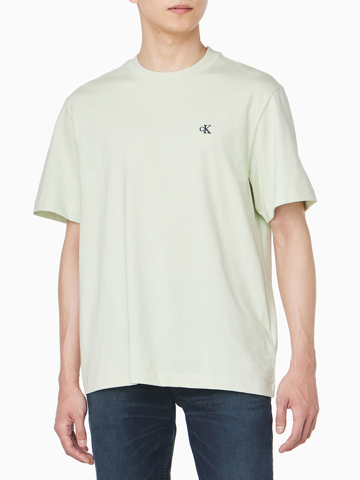 캘빈클라인 진(CALVIN KLEIN JEANS) 남성 이지핏 아카이브 로고 반팔 티셔츠 4RC275G PWM