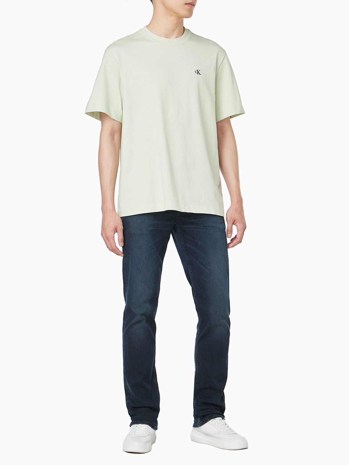 캘빈클라인 진(CALVIN KLEIN JEANS) 남성 이지핏 아카이브 로고 반팔 티셔츠 4RC275G PWM