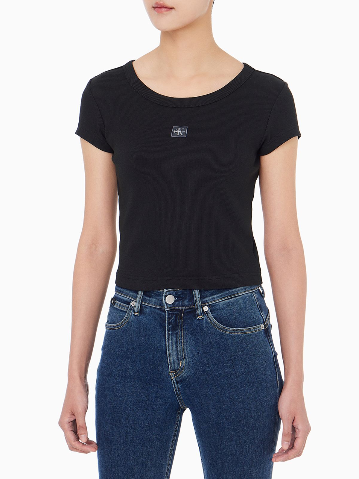 캘빈클라인 진(CALVIN KLEIN JEANS) 여성 우븐라벨 립 베이비 티 47C200G UB1