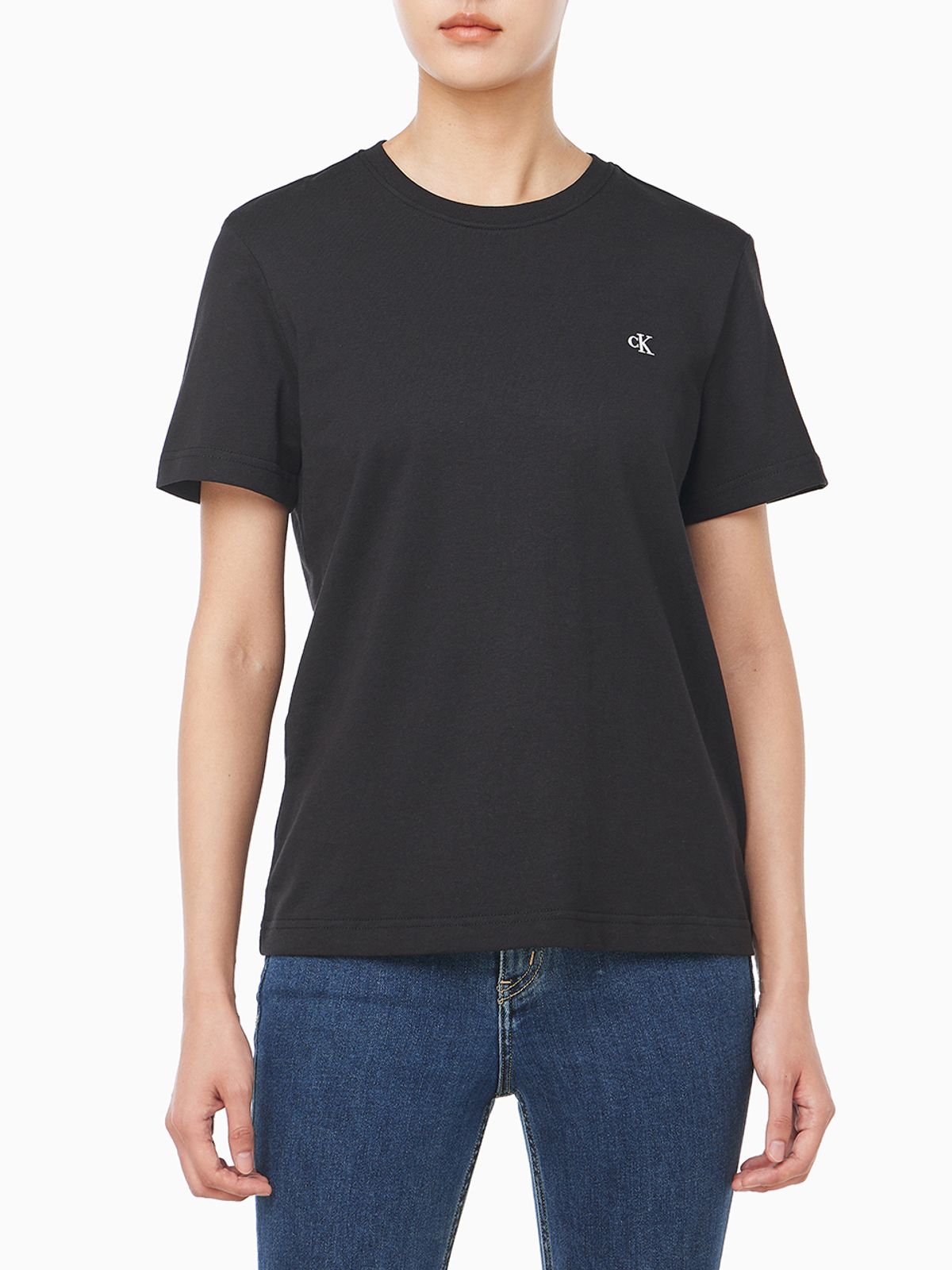 캘빈클라인 진(CALVIN KLEIN JEANS) 여성 모노그램 크루넥 반팔 티셔츠 47B224G UB1