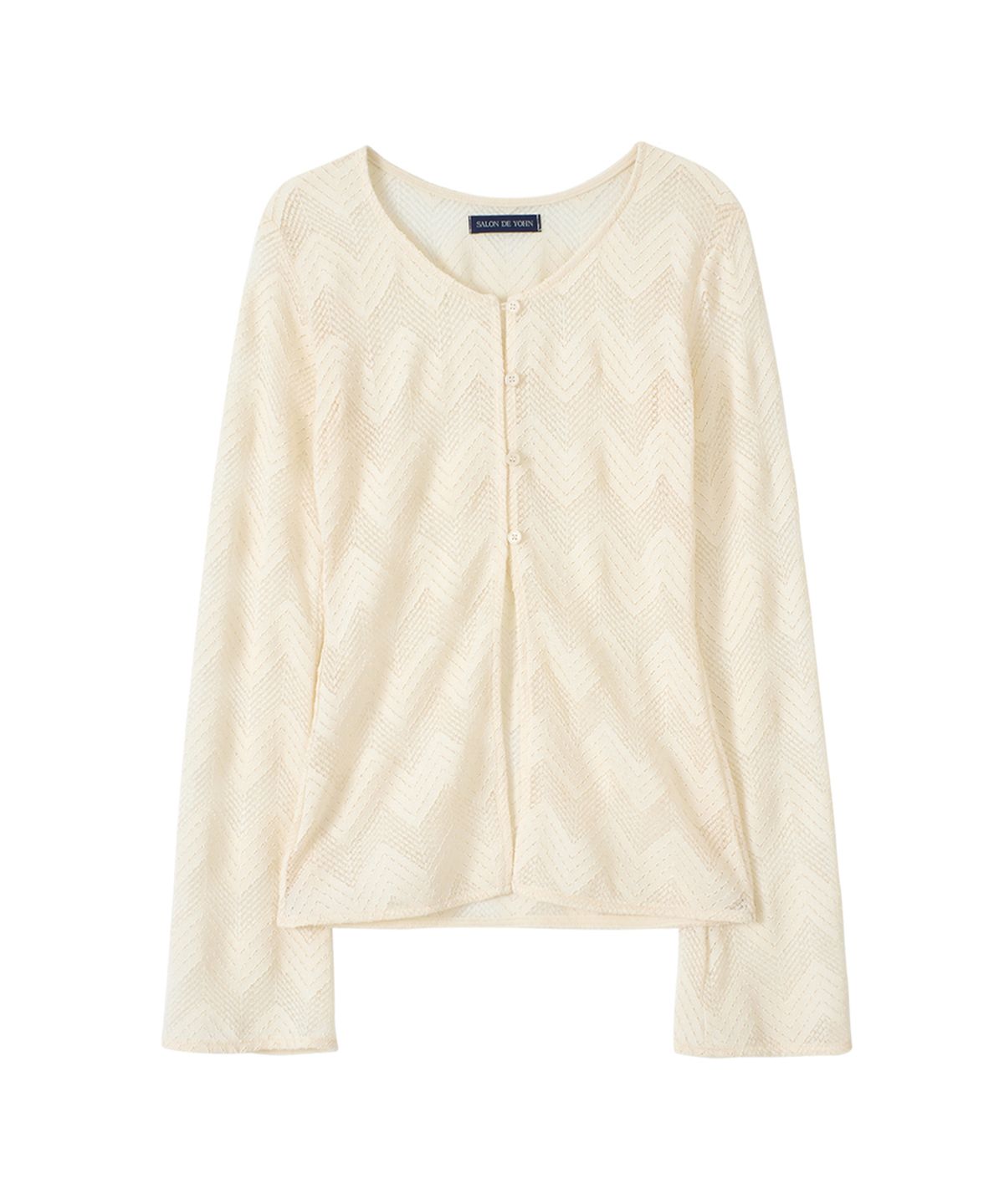 살롱 드 욘(SALON DE YOHN) Lace Button Cardigan_ Ivory