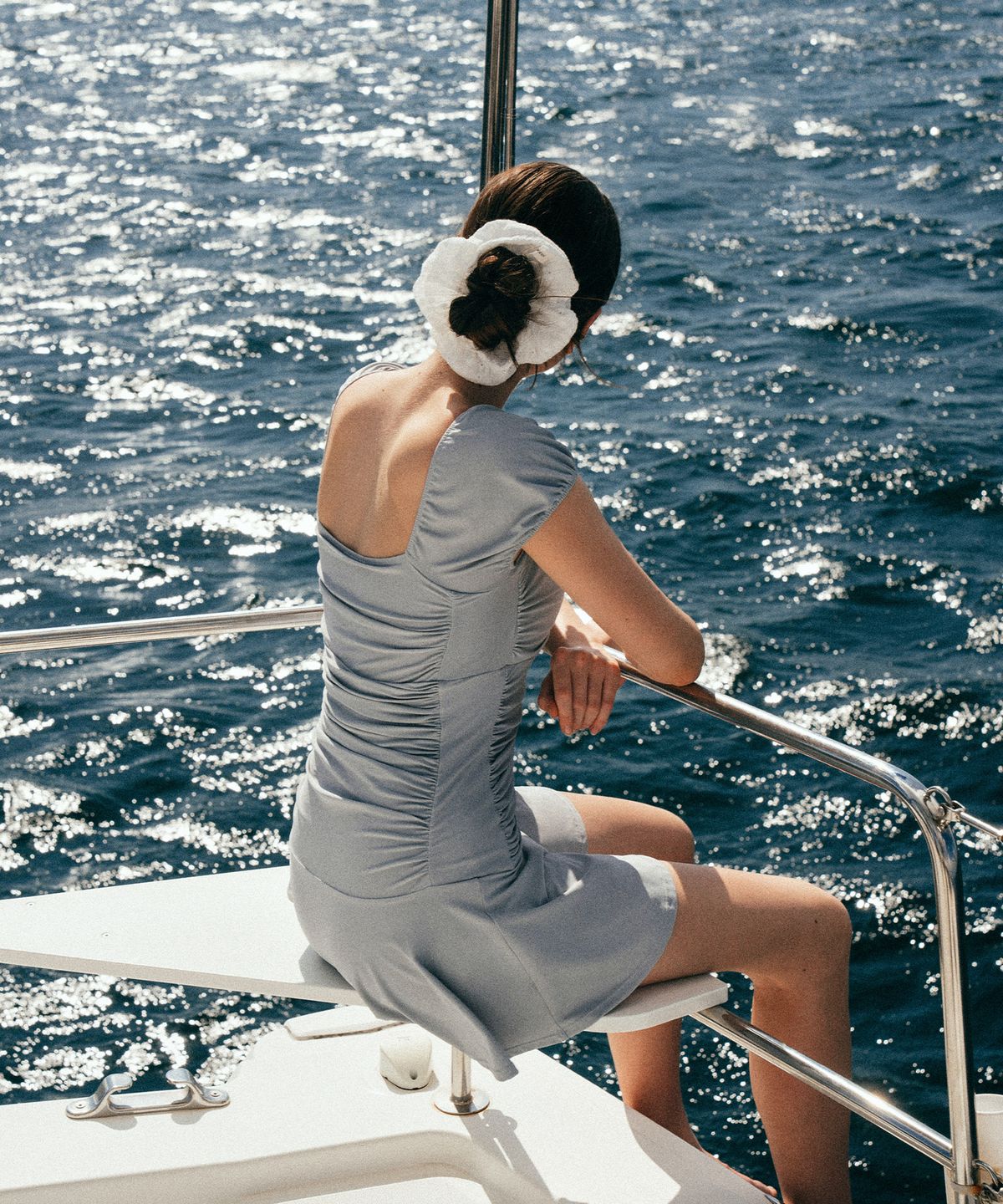 라메레이(LAMEREI) Cap sleeve shirring Swimsuit[LMBESW242]-3color