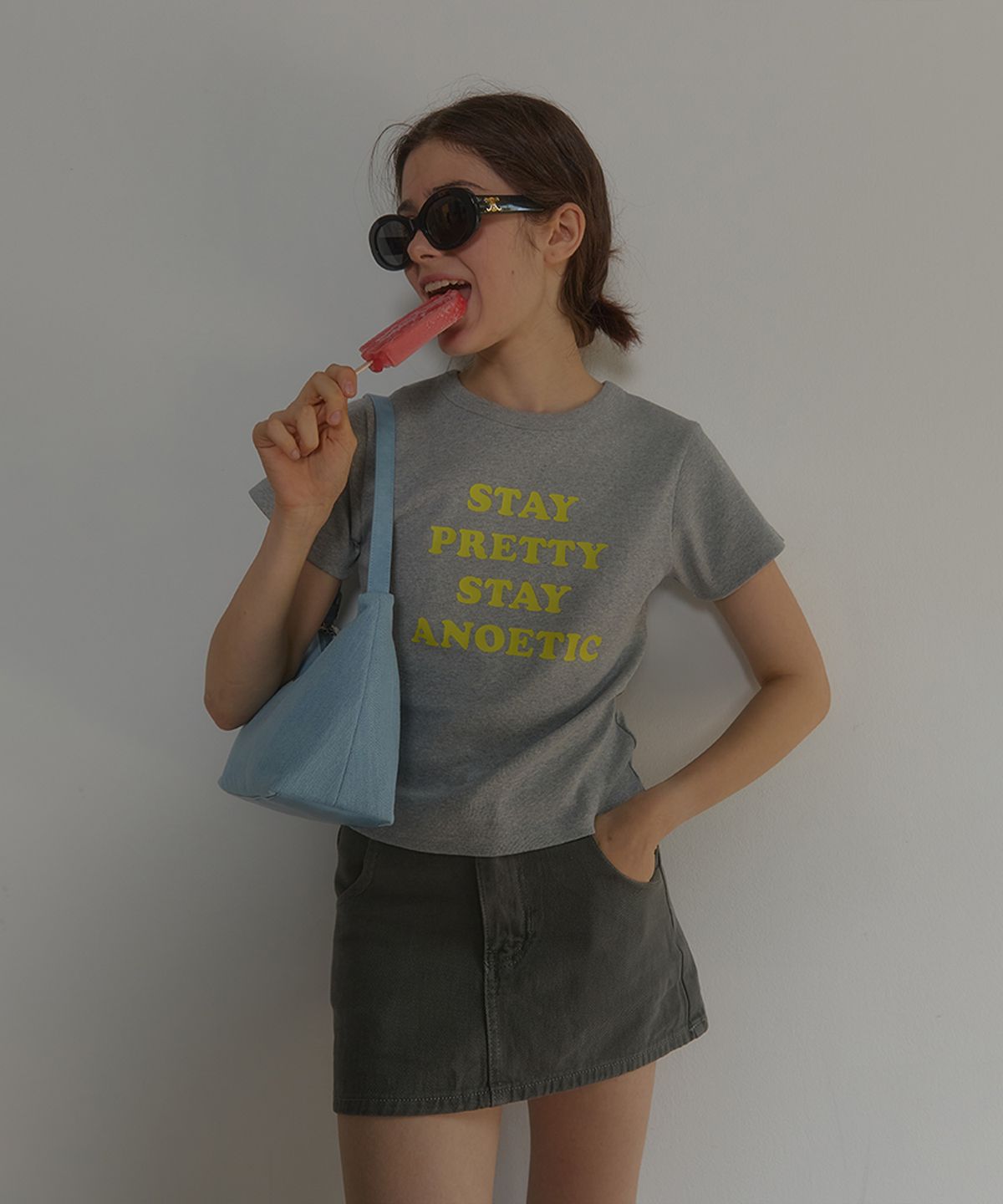 아노에틱(ANOETIC) ANC STAY PRETTY T-SHIRT_GREY