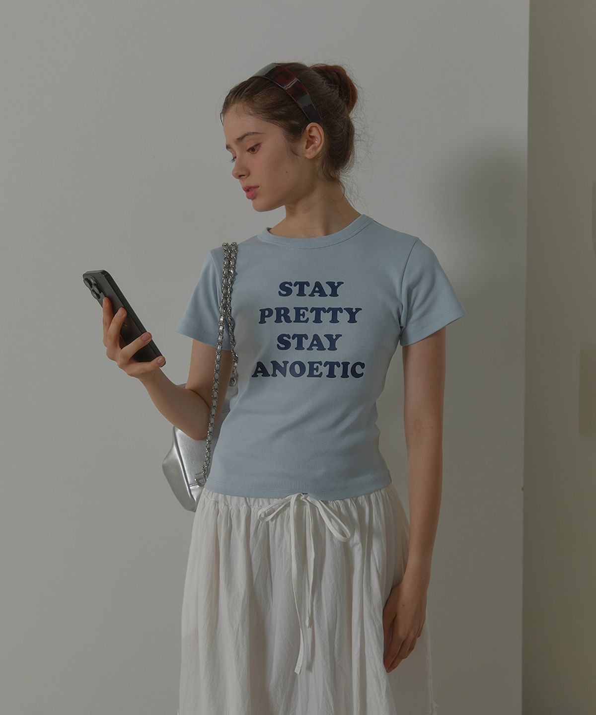 아노에틱(ANOETIC) ANC STAY PRETTY T-SHIRT_BLUE