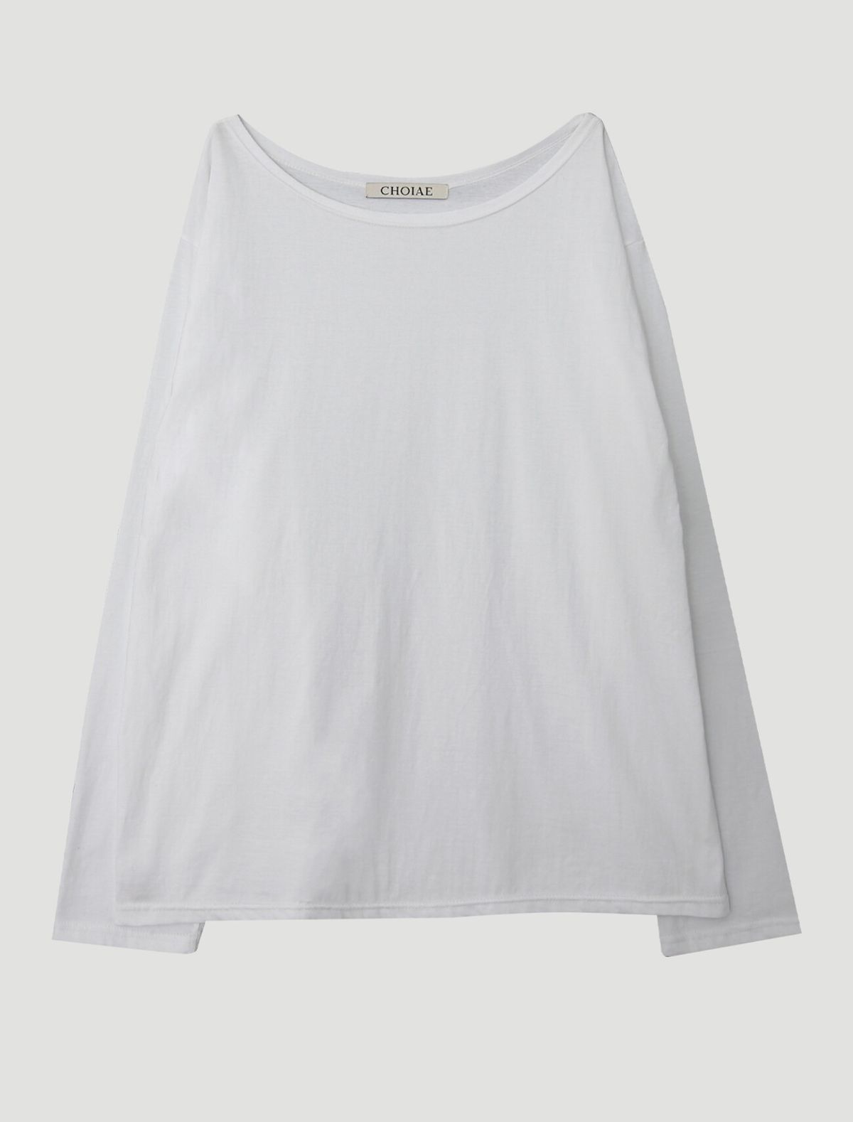 최에(CHOIAE) Cotton boat neck T-shirt - Ivory