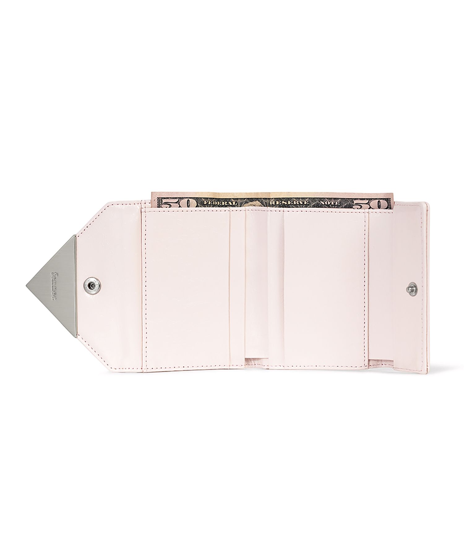 MUSINSA | fennec CRINKLE TRIANGLE DOCO WALLET - BLOSSOM