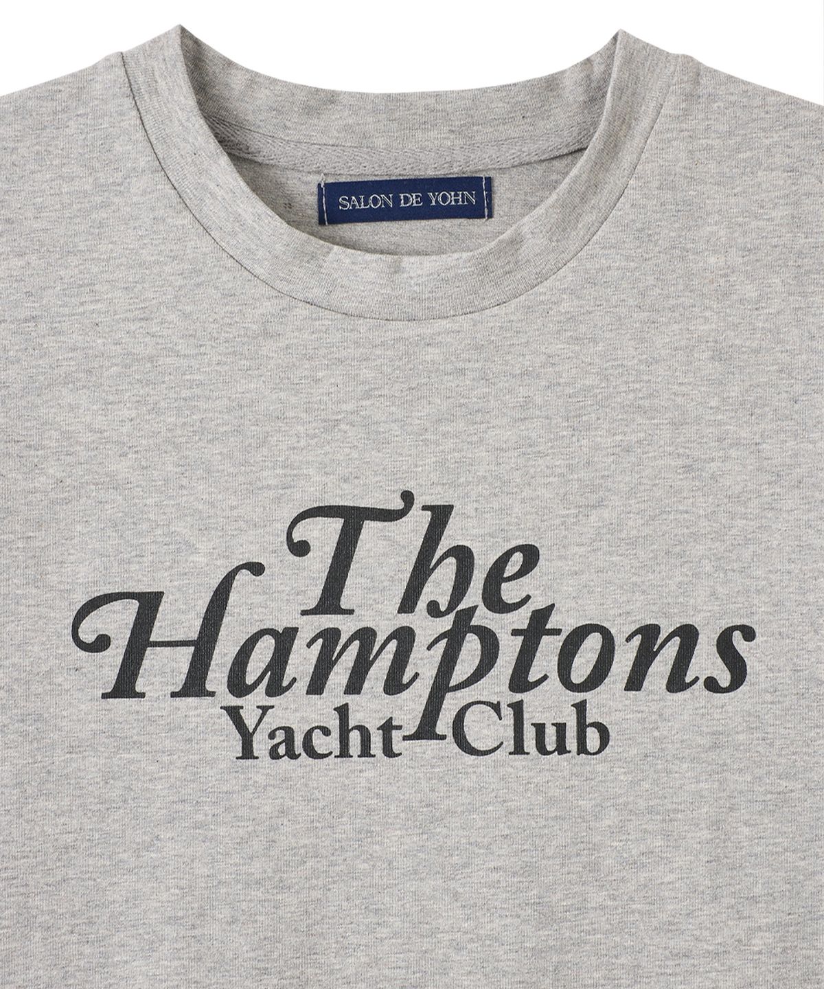살롱 드 욘(SALON DE YOHN) Hampton Yacht Club Crop T_ Gray