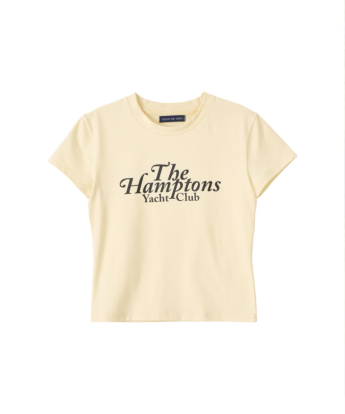 살롱 드 욘(SALON DE YOHN) Hampton Yacht Club Crop T_ Lemon
