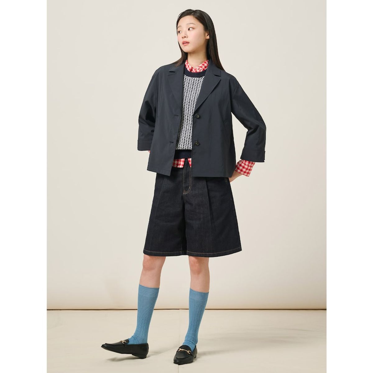 빈폴 레이디스(BEANPOLE LADIES) 보카시 베스트  네이비 (BF535UC01R)