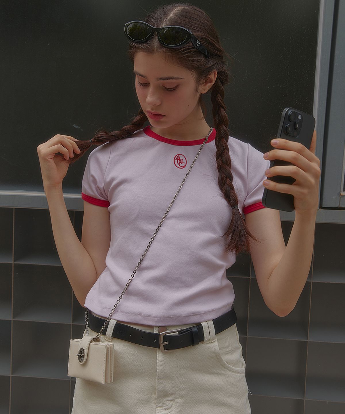 아노에틱(ANOETIC) ANC COLORING LOGO TEE_PINK