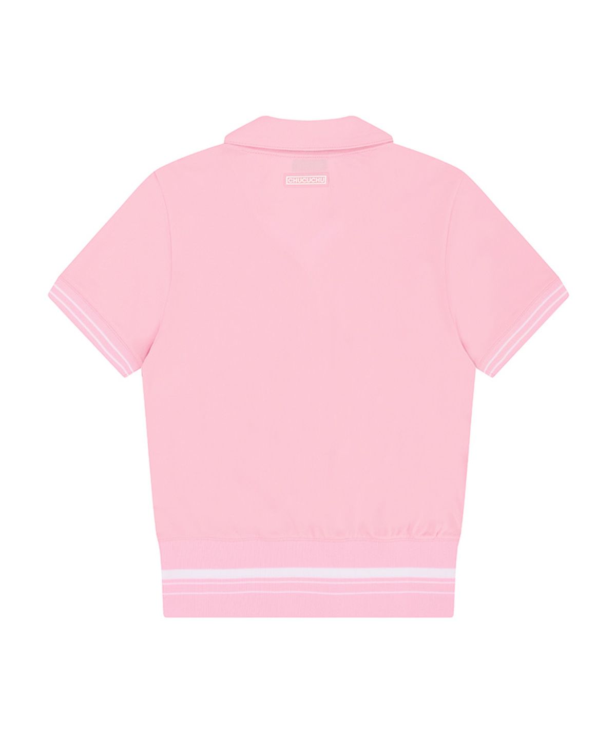 츄쿠츄(CHUCUCHU) CBESS-TS006W 브이 카라 숏슬리브 탑
