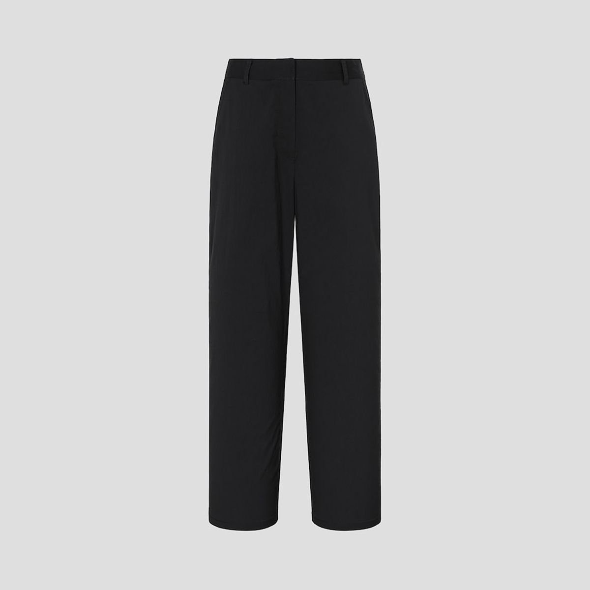 빈폴 레이디스(BEANPOLE LADIES) 나일론 스트레치 혼방 스트레이트 팬츠  블랙 (BF5421C045)