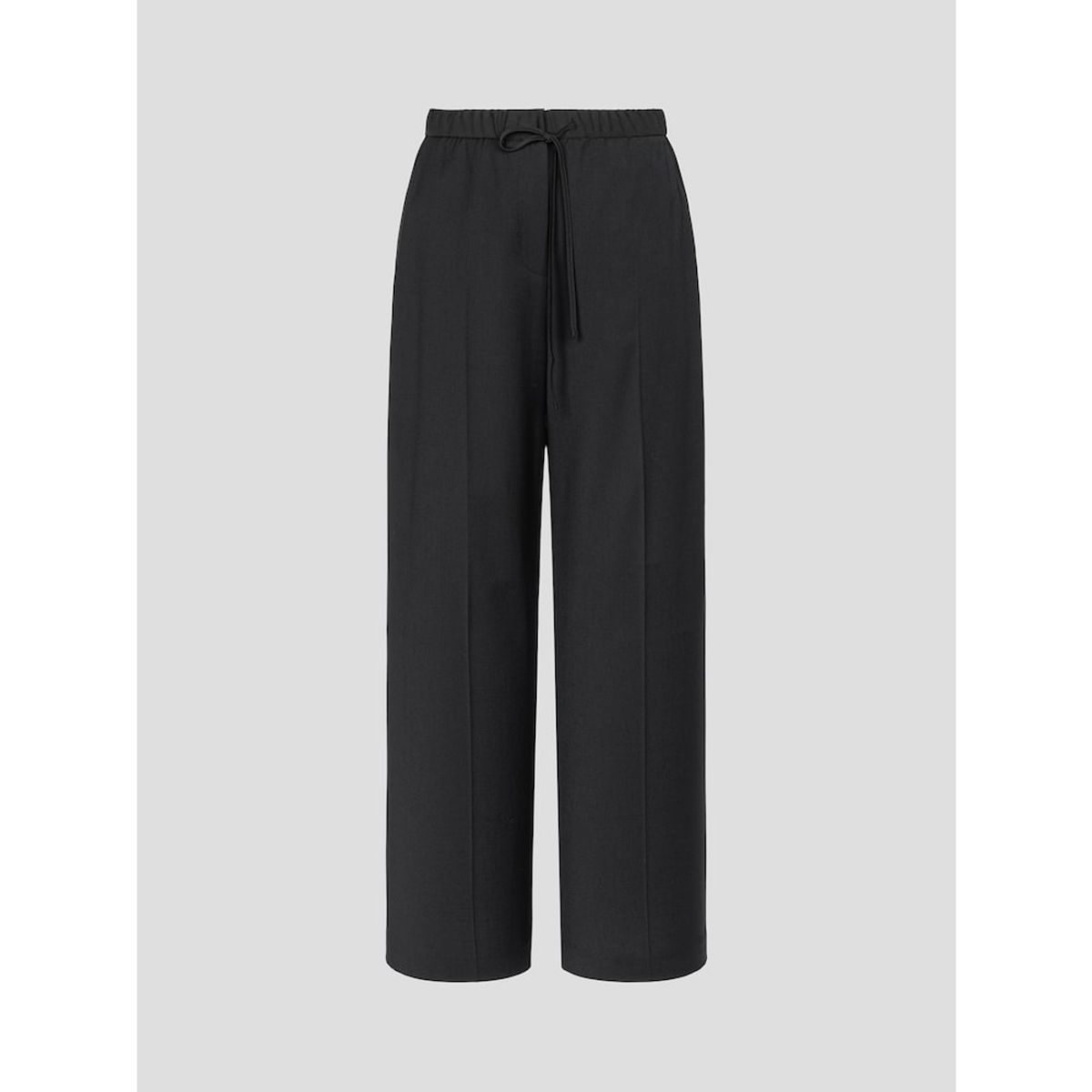 빈폴 레이디스(BEANPOLE LADIES) 드로우 스트링 세미 와이드 팬츠  블랙 (BF5321C015)