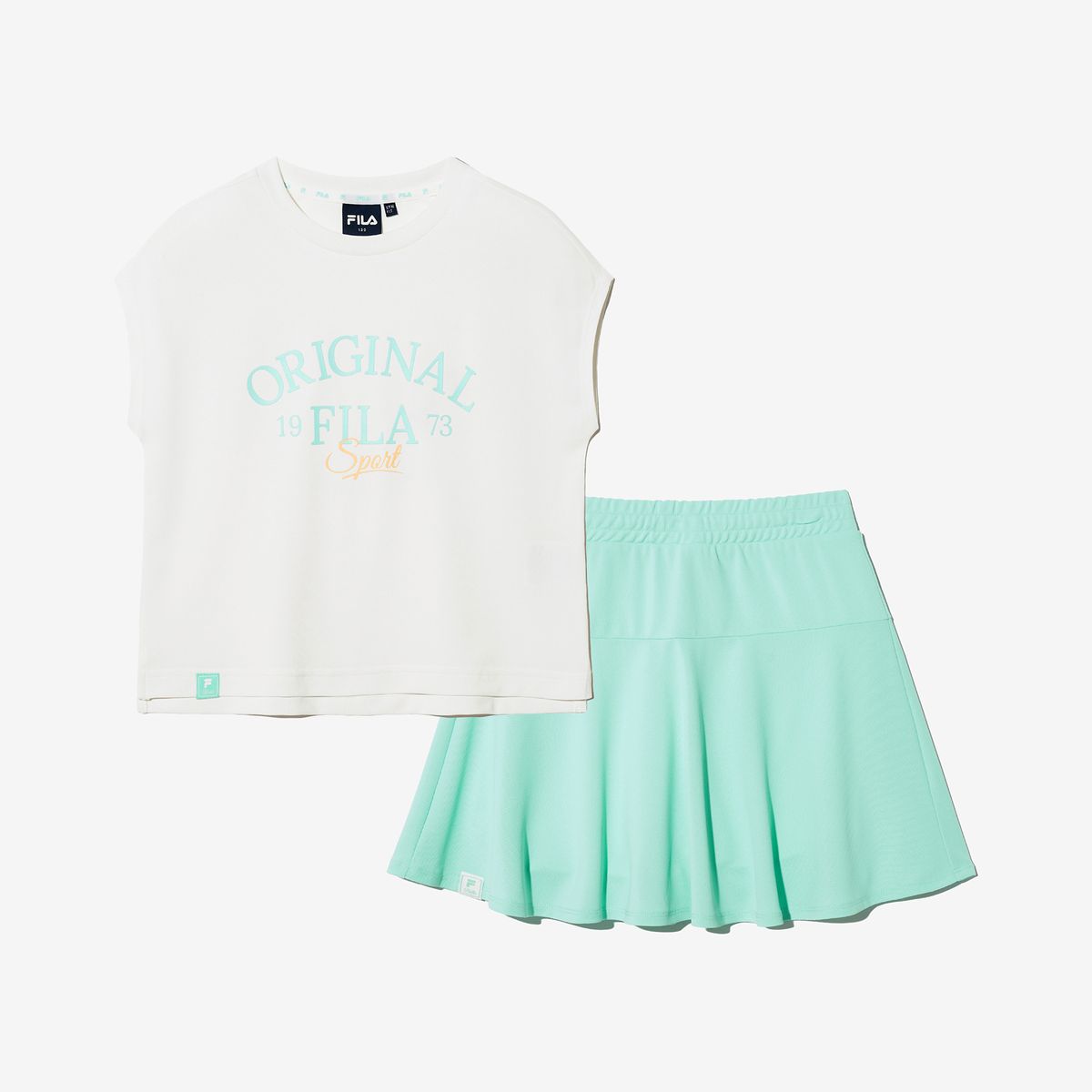 휠라 키즈(FILA KIDS) 핫섬머 아스킨 여아 상하세트