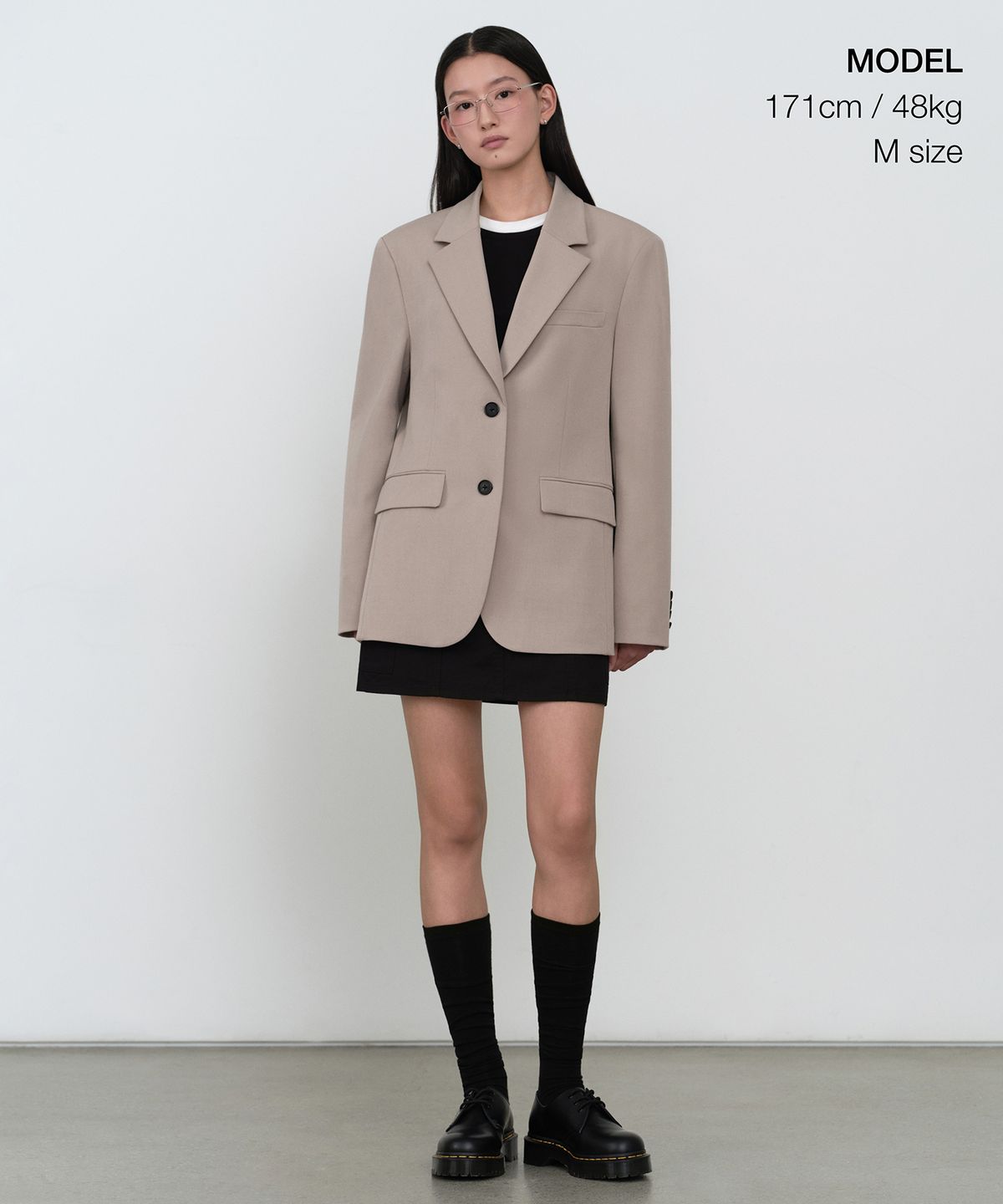 무신사 스탠다드 우먼(MUSINSA STANDARD WOMAN) 우먼즈 박시 블레이저 [라이트 베이지]