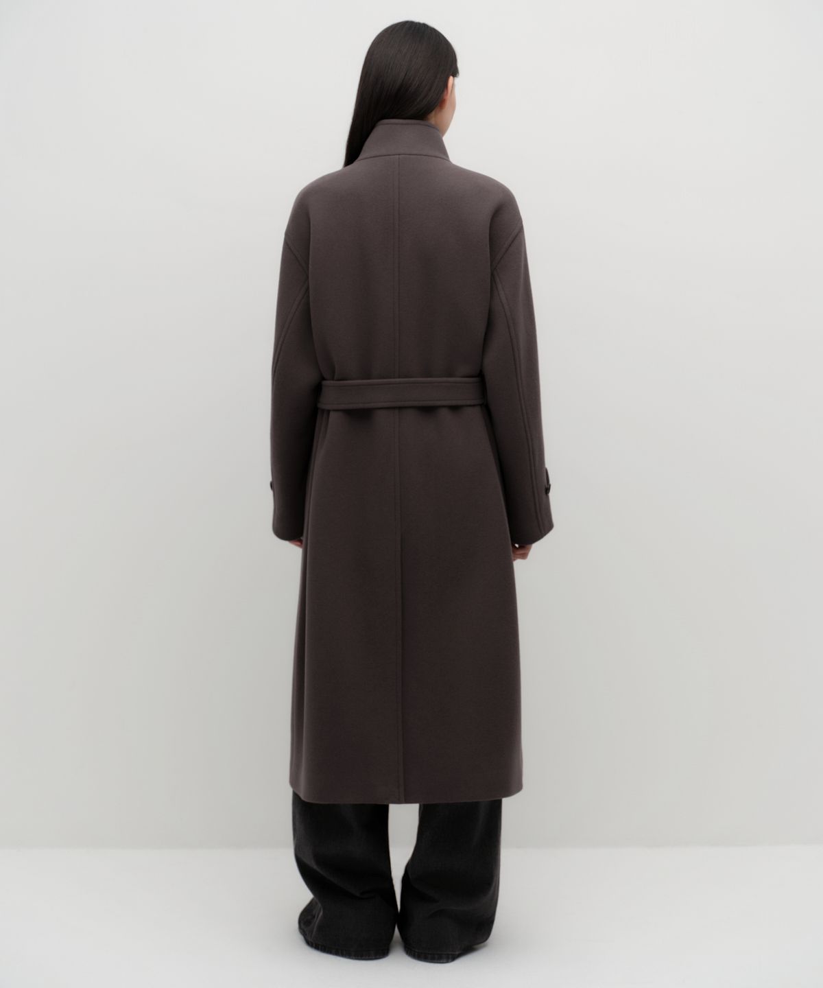 무신사 스탠다드 우먼(MUSINSA STANDARD WOMAN) 우먼즈 캐시미어 블렌드 하이 넥 로브 코트 [초코 브라운]