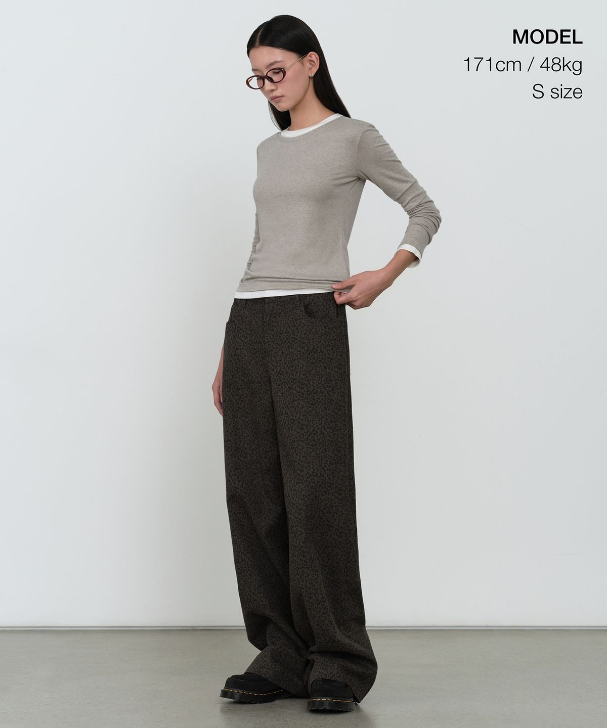 무신사 스탠다드 우먼(MUSINSA STANDARD WOMAN) 우먼즈 울 텐셀 레이어드 슬림 긴소매 티셔츠 [그레이쉬 베이지]