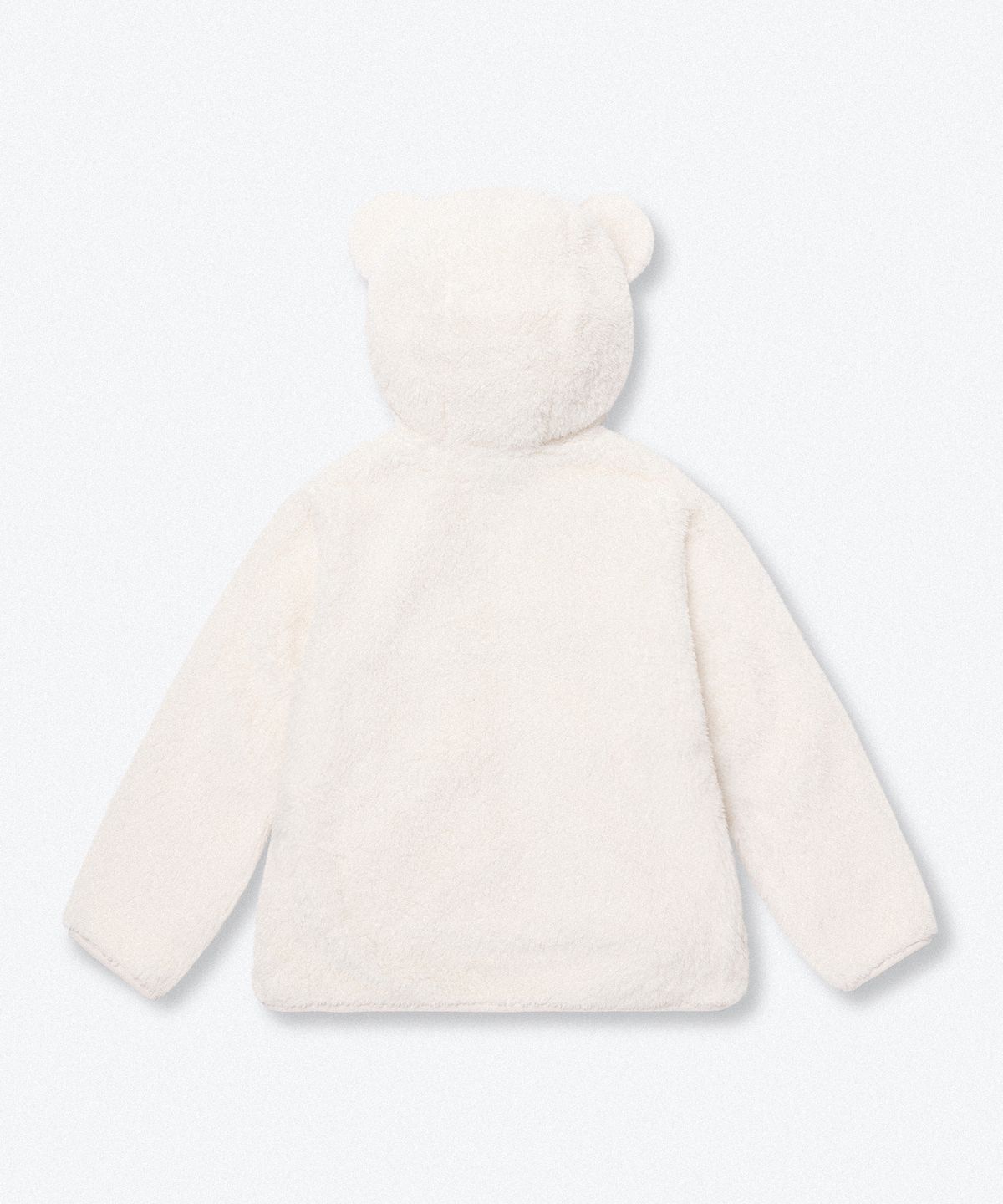 무신사 스탠다드 키즈(MUSINSA STANDARD KIDS) 샤기 플리스 이어 후디드 집업 [아이보리]