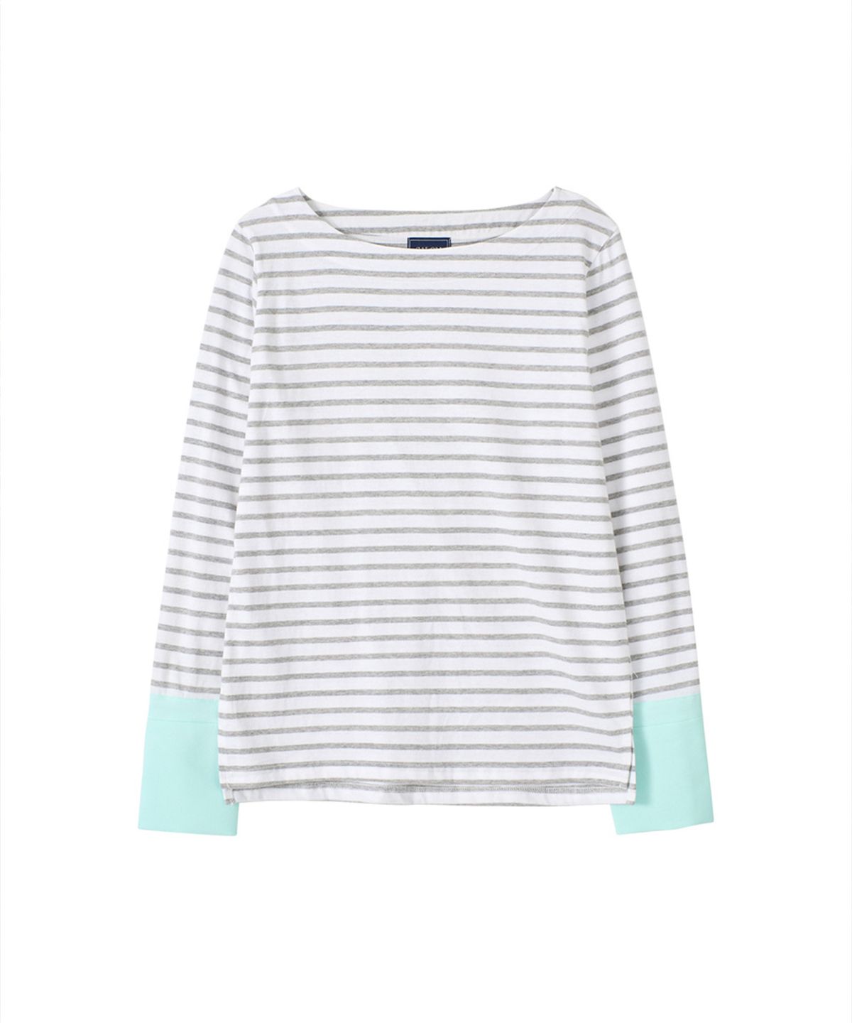 살롱 드 욘(SALON DE YOHN) Stripe Cuffs T_ Gray+Mint