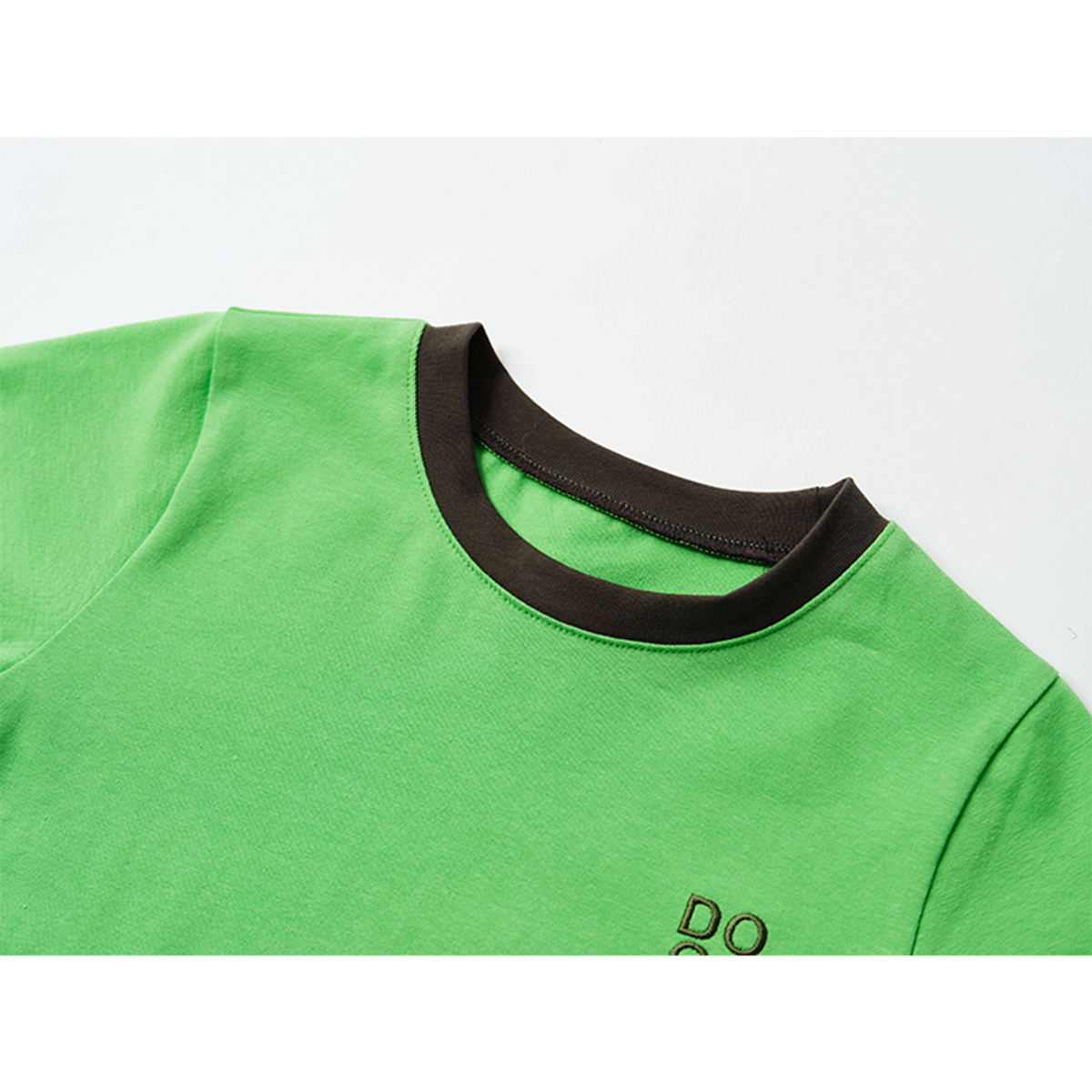라메종드도도(LA MAISON DE DODO) BASIC DODO Ringer T Shirt_Kelly Green / Charcoal_반팔티