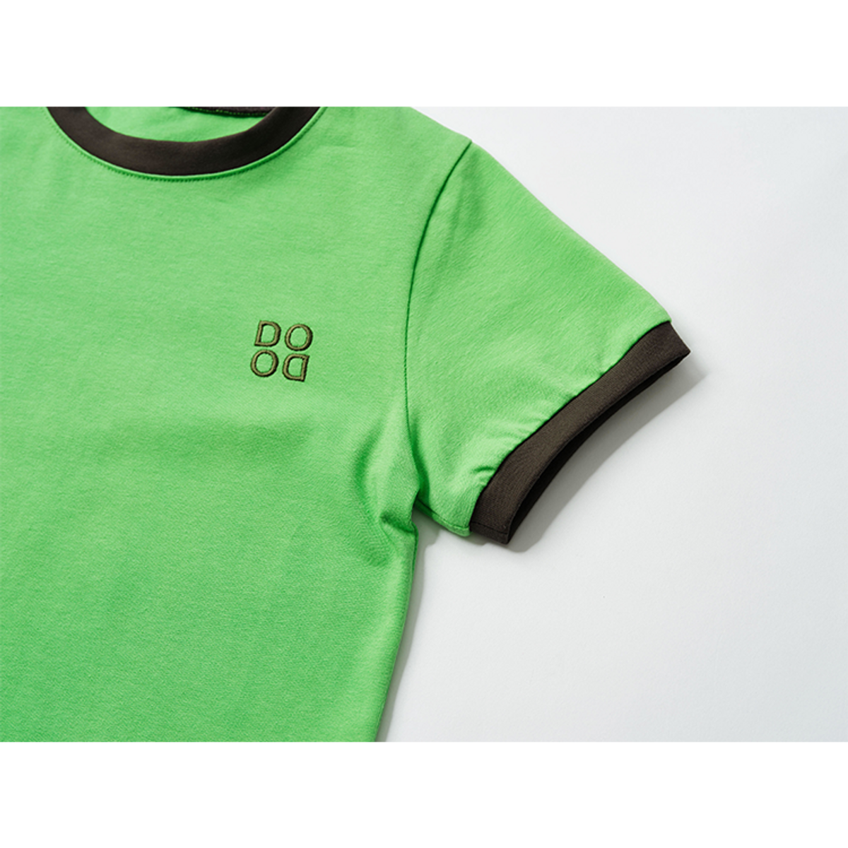 라메종드도도(LA MAISON DE DODO) BASIC DODO Ringer T Shirt_Kelly Green / Charcoal_반팔티