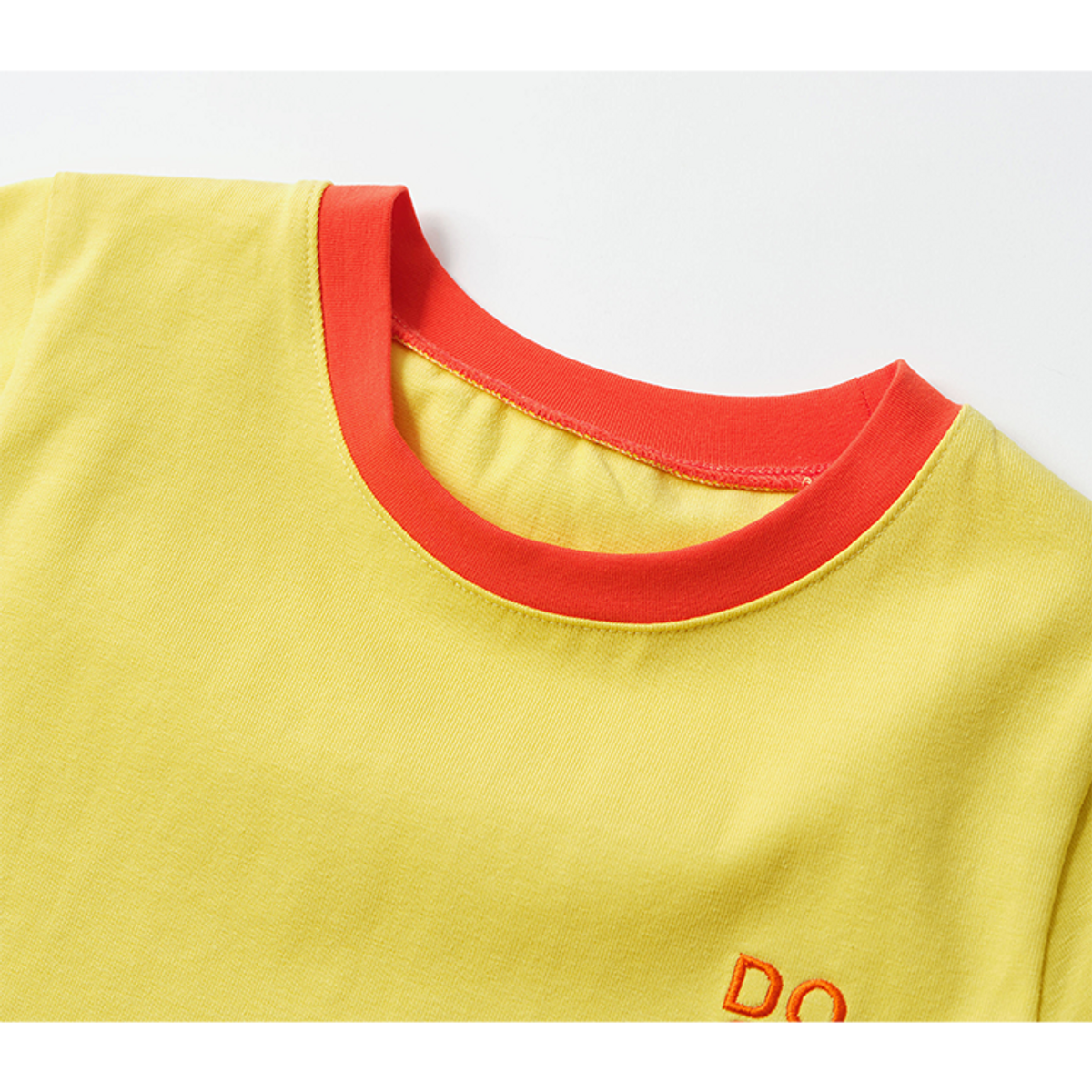 라메종드도도(LA MAISON DE DODO) BASIC DODO Ringer T Shirt_Yellow / Orange_반팔티