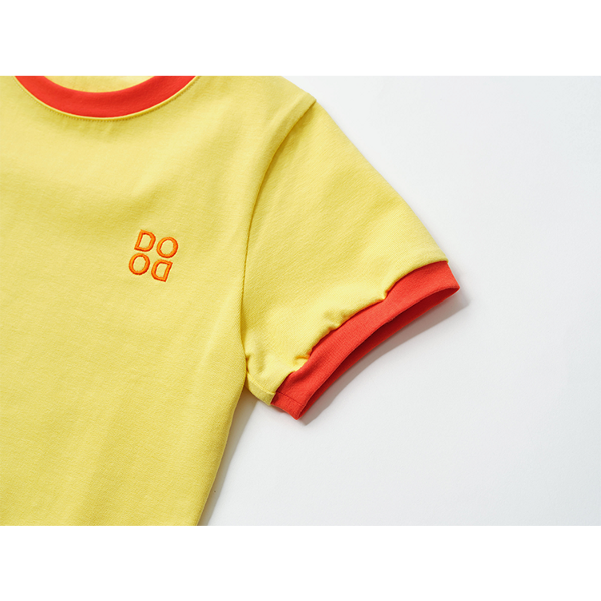 라메종드도도(LA MAISON DE DODO) BASIC DODO Ringer T Shirt_Yellow / Orange_반팔티