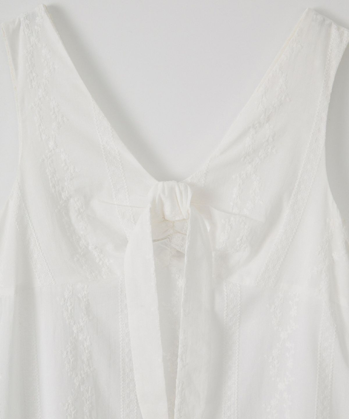 살롱 드 욘(SALON DE YOHN) Hampton Ribbon Mini Dress_ White