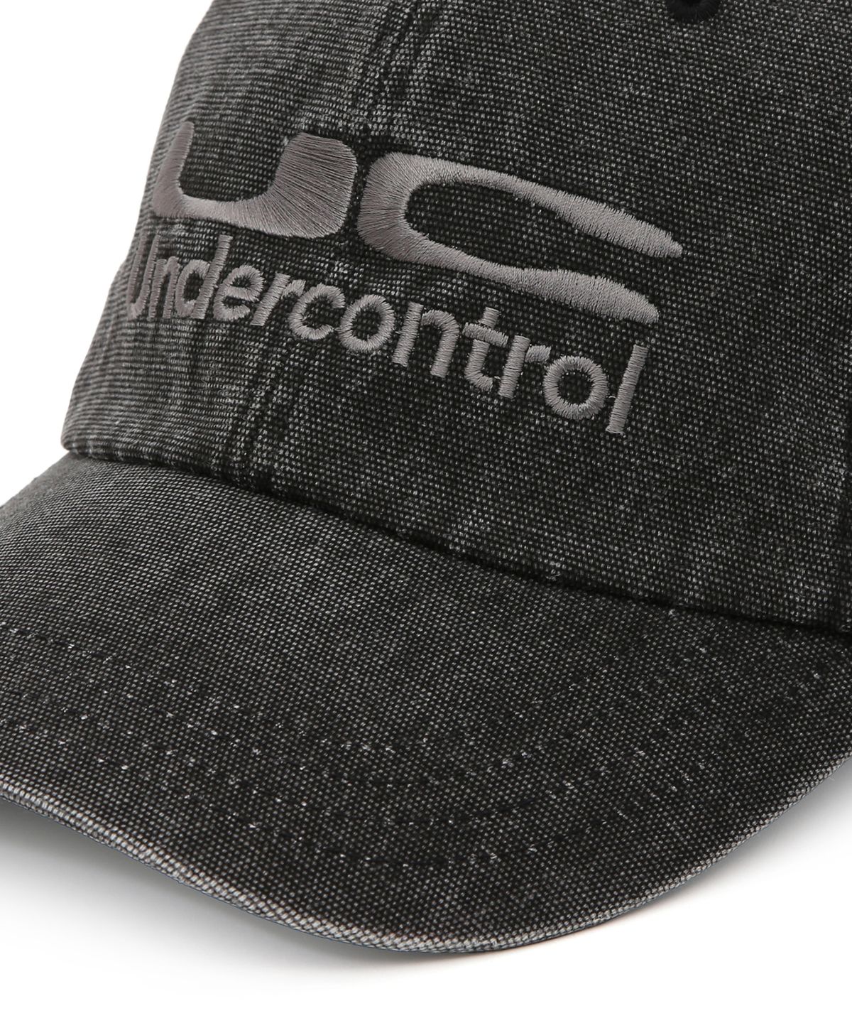 언더컨트롤(UNDERCONTROL) 워싱 코튼 빈티지 여유핏 로고 빅사이즈 대두 볼캡 남녀공용 야구모자 UC / BIO WASHED B B / OX CHARCOAL