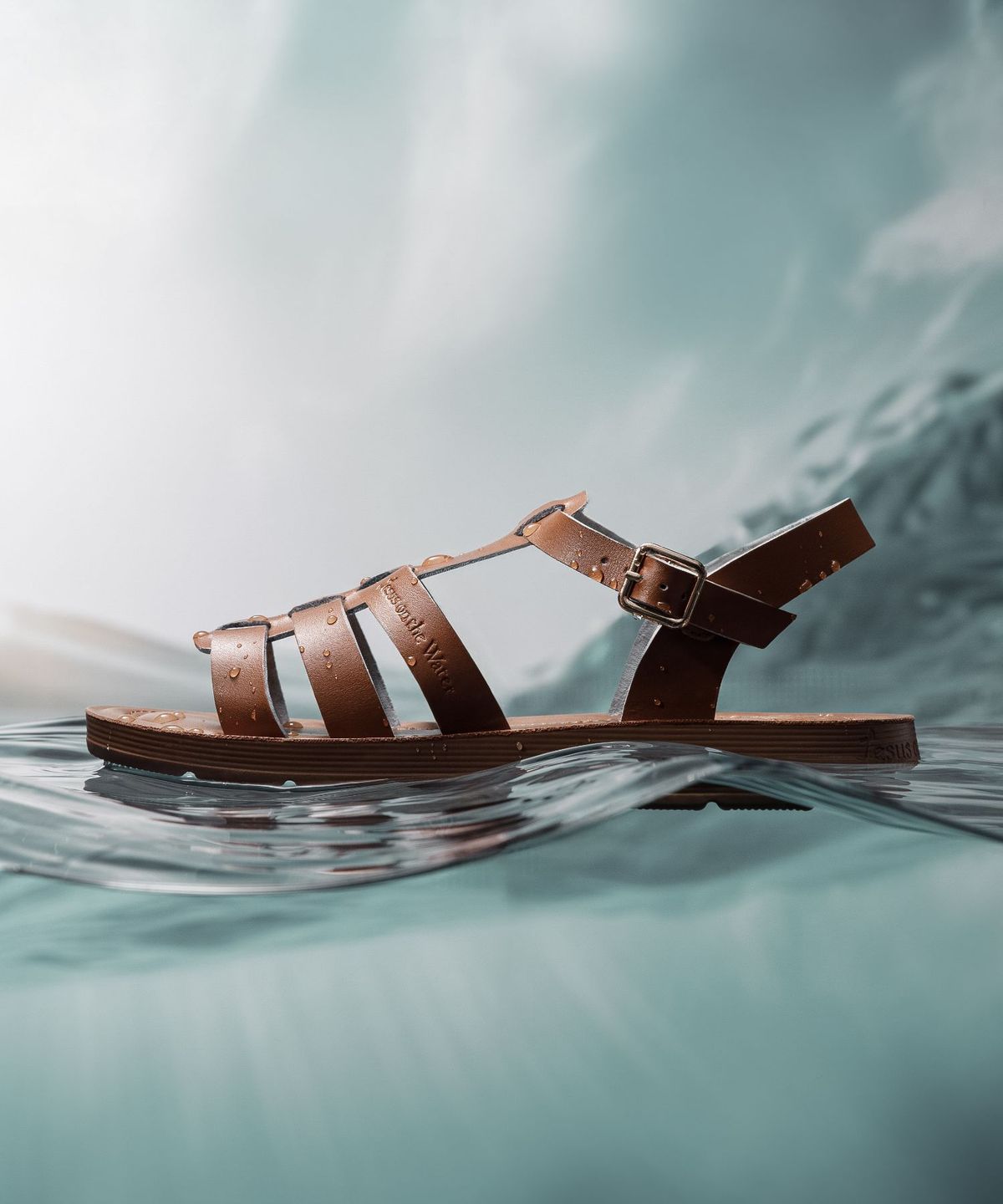 지저스온더워터(JESUS ON THE WATER) JESUS SANDAL Kidron 소가죽 스트랩 샌들 2cm -JOW103 (3color)